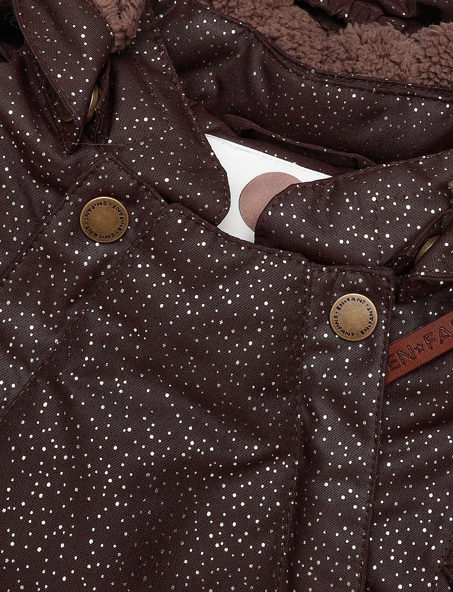 En Fant - Baby Snowsuit W. Frills - talvekombed - coffee bean - 2
