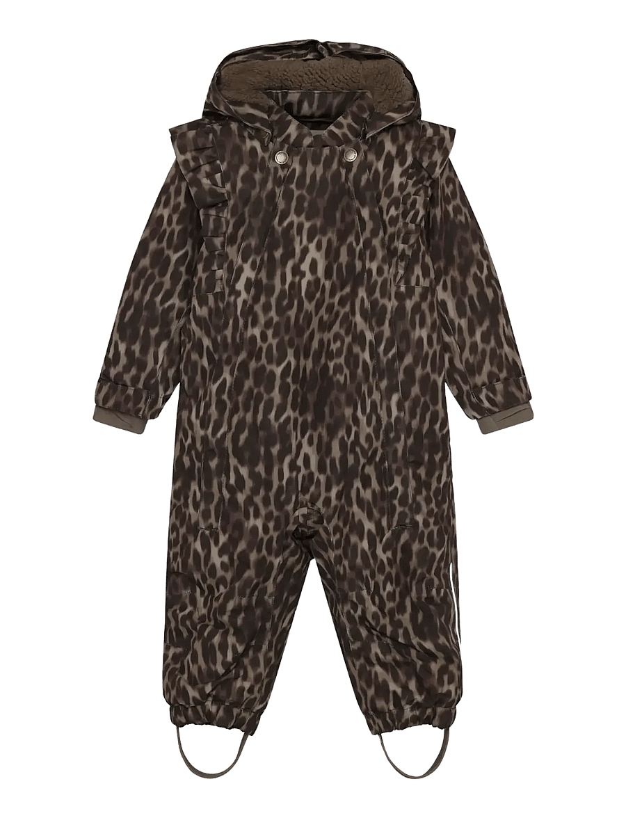 En Fant - Baby Snowsuit W. Frills - Üleriided - pine bark - 1