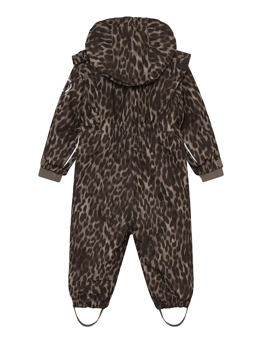En Fant - Baby Snowsuit W. Frills - Üleriided - pine bark - 2