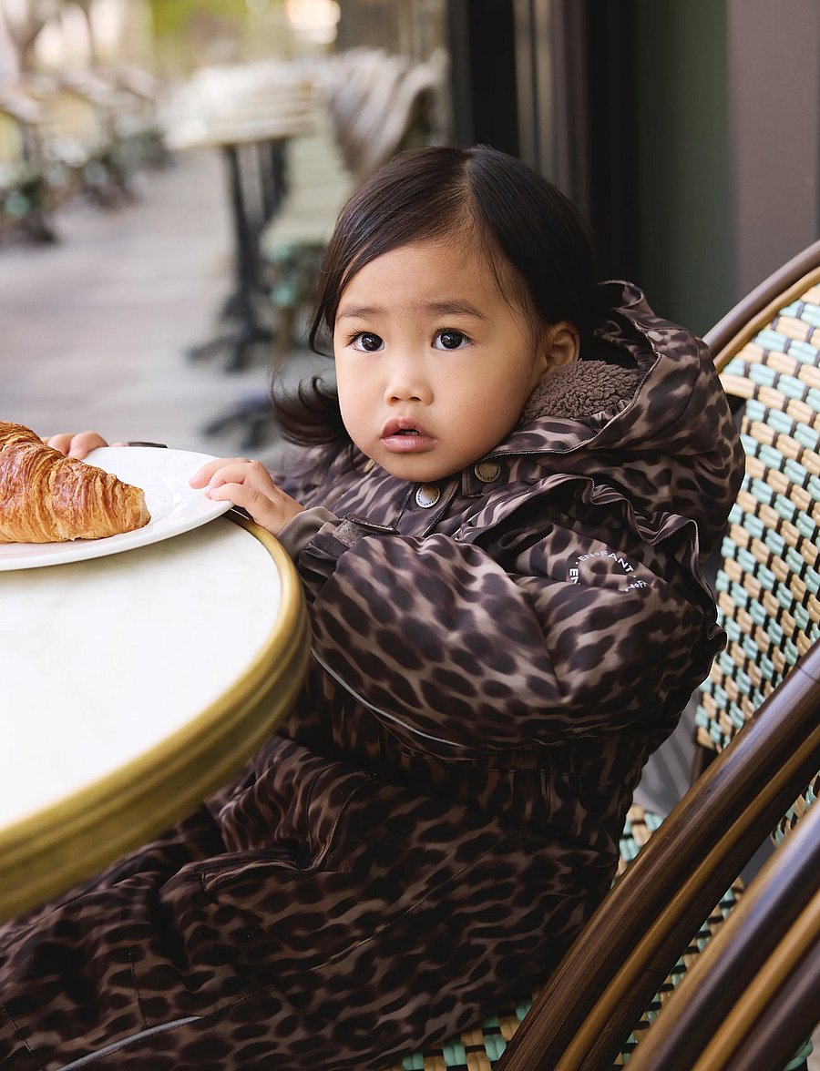 En Fant - Baby Snowsuit W. Frills - Üleriided - pine bark - 0