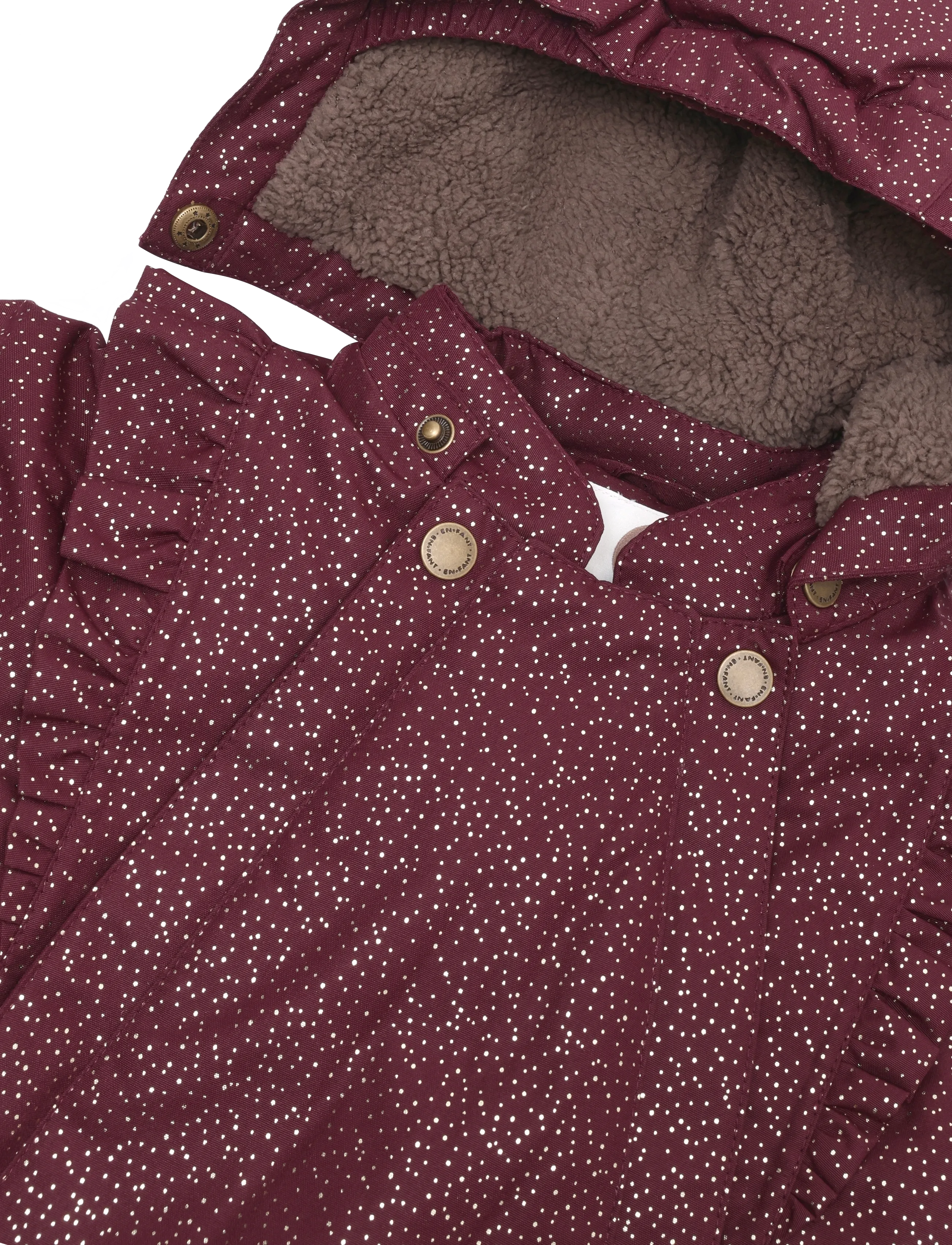 En Fant - Baby Snowsuit W. Frills - talvekombed - port royale - 2