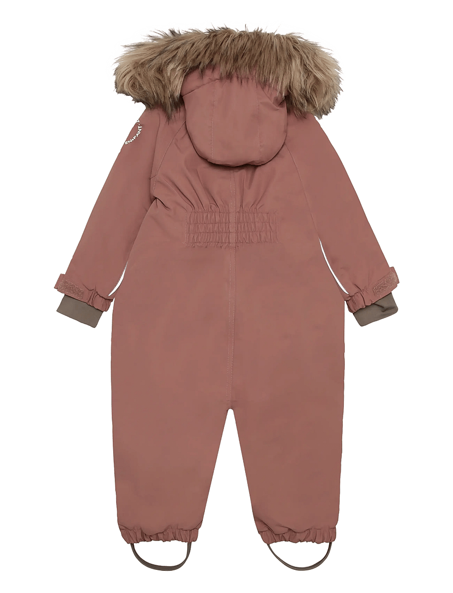 En Fant - Baby Snowsuit W. Fake Fur - schneeanzug - burlwood - 1