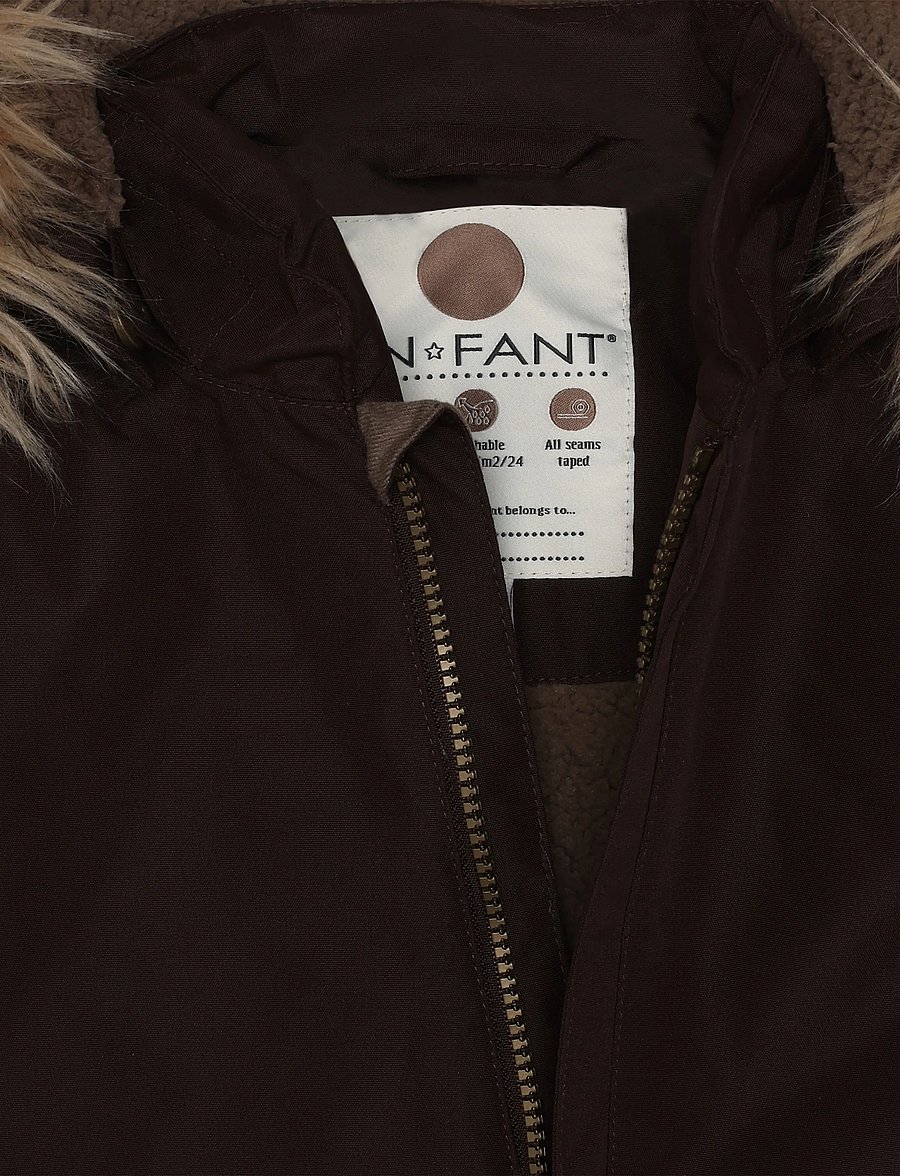En Fant - Baby Snowsuit W. Fake Fur - shop efter alder - coffee bean - 3