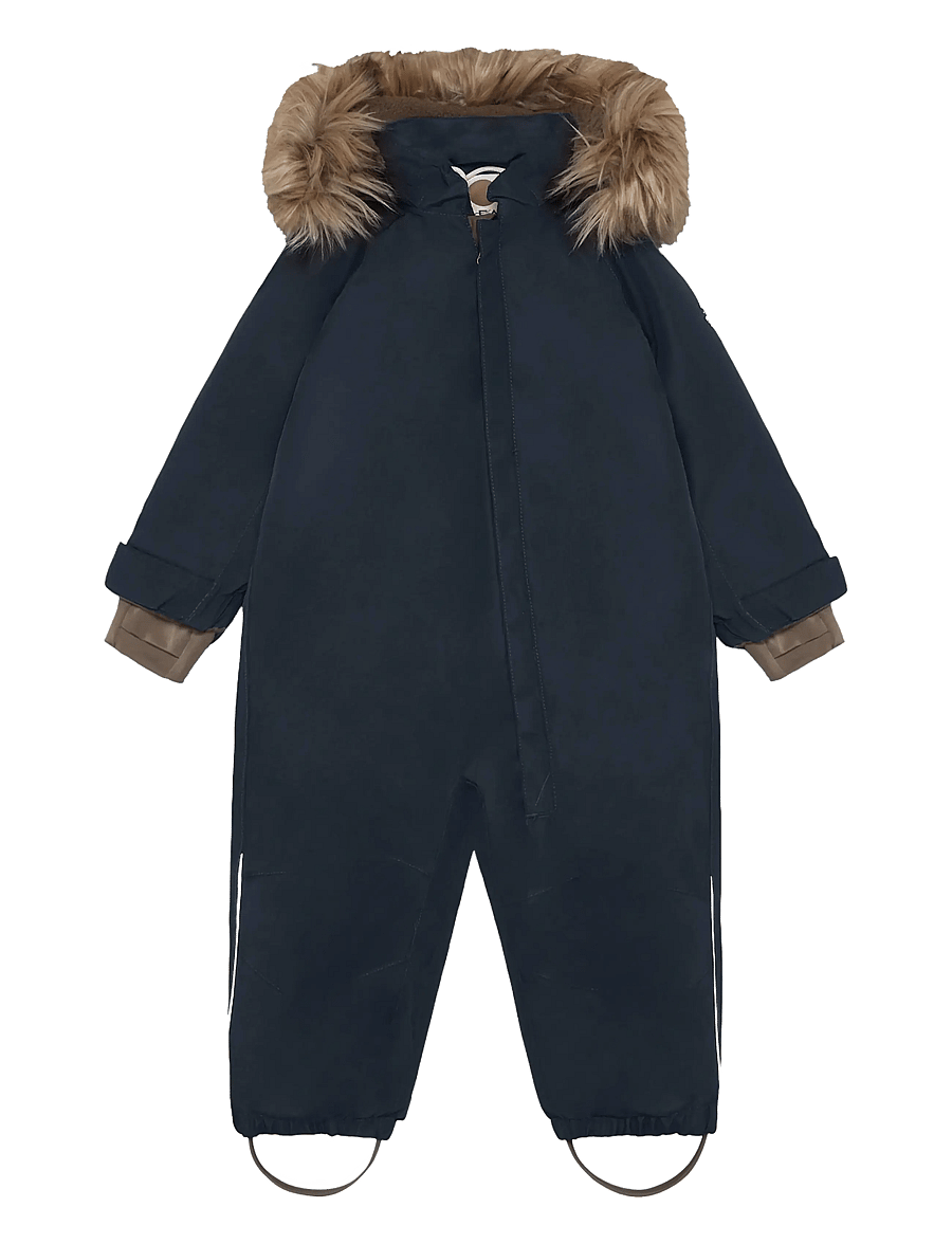 En Fant - Baby Snowsuit W. Fake Fur - parisian night - 0