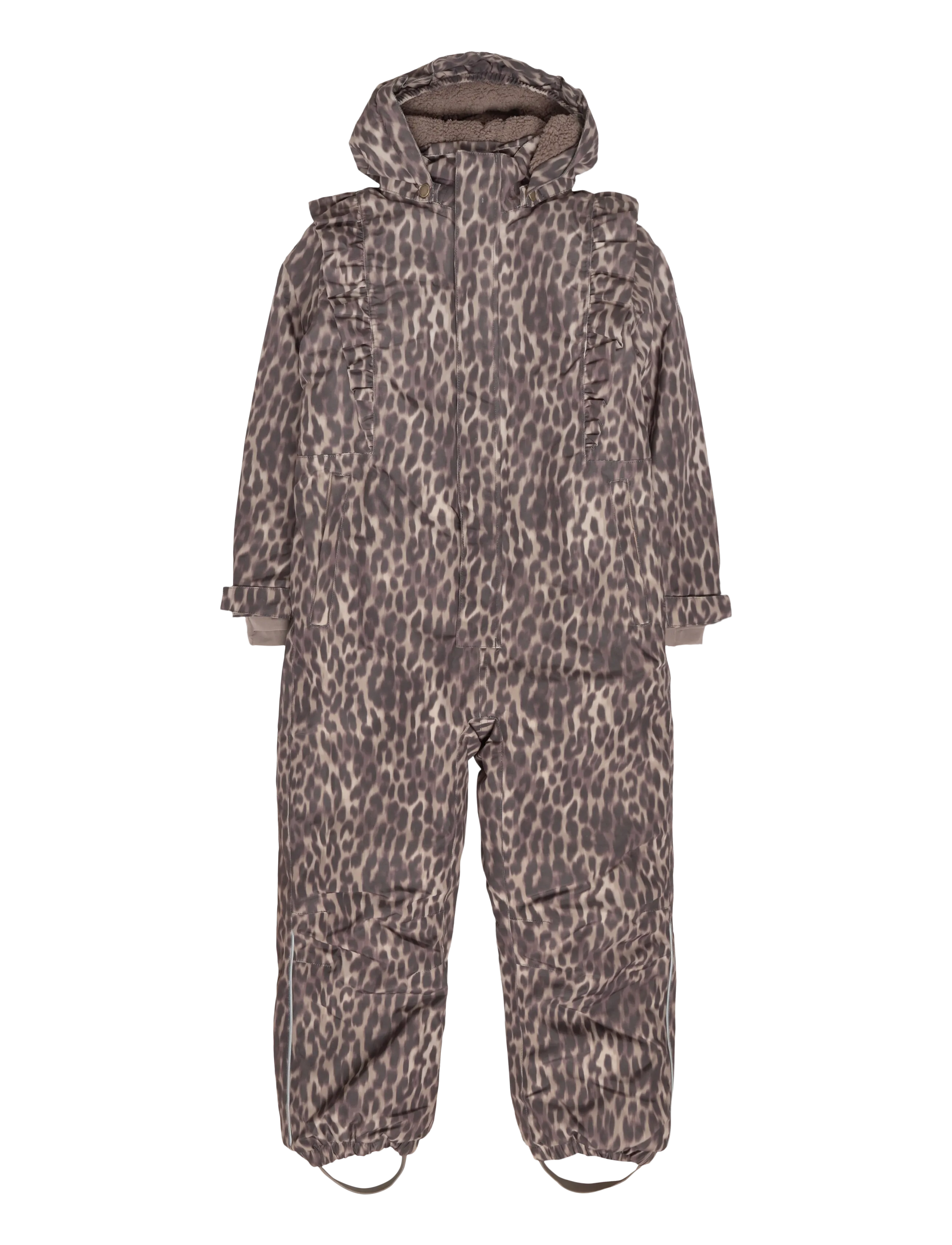 En Fant Snowsuit W. Frills - Shell-kombed - PINE BARK / brown