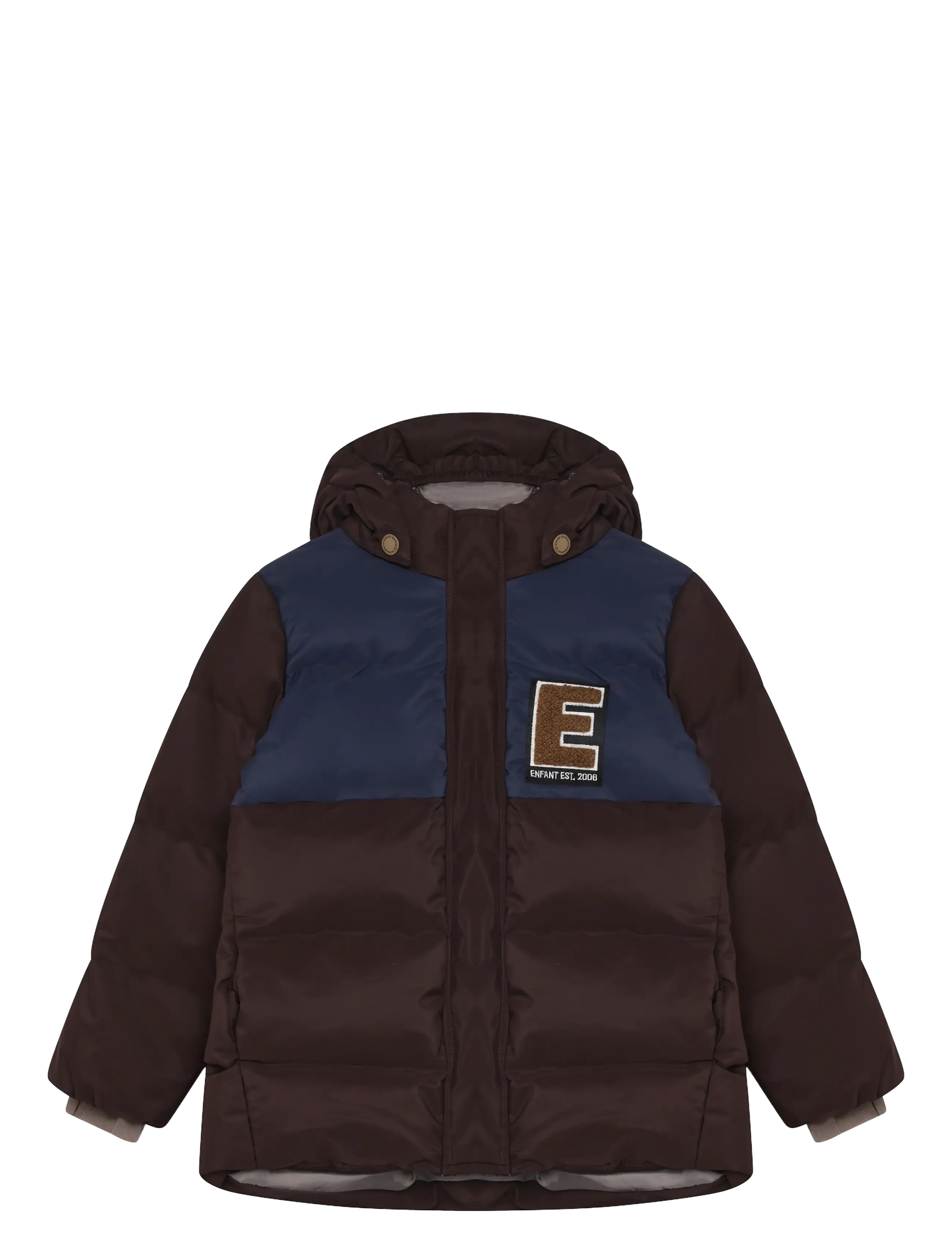 En Fant Jacket Quilt, Colorblock - Teens 140-176 - COFFEE BEAN / brown