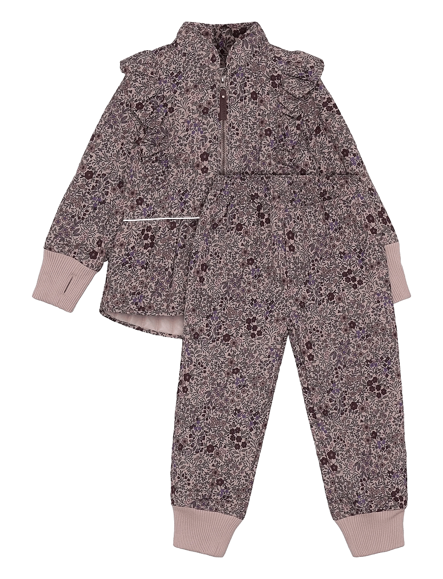 En Fant - Thermal Set, AOP - aluskihina kantavad rõivakomplektid - adobe rose - 1