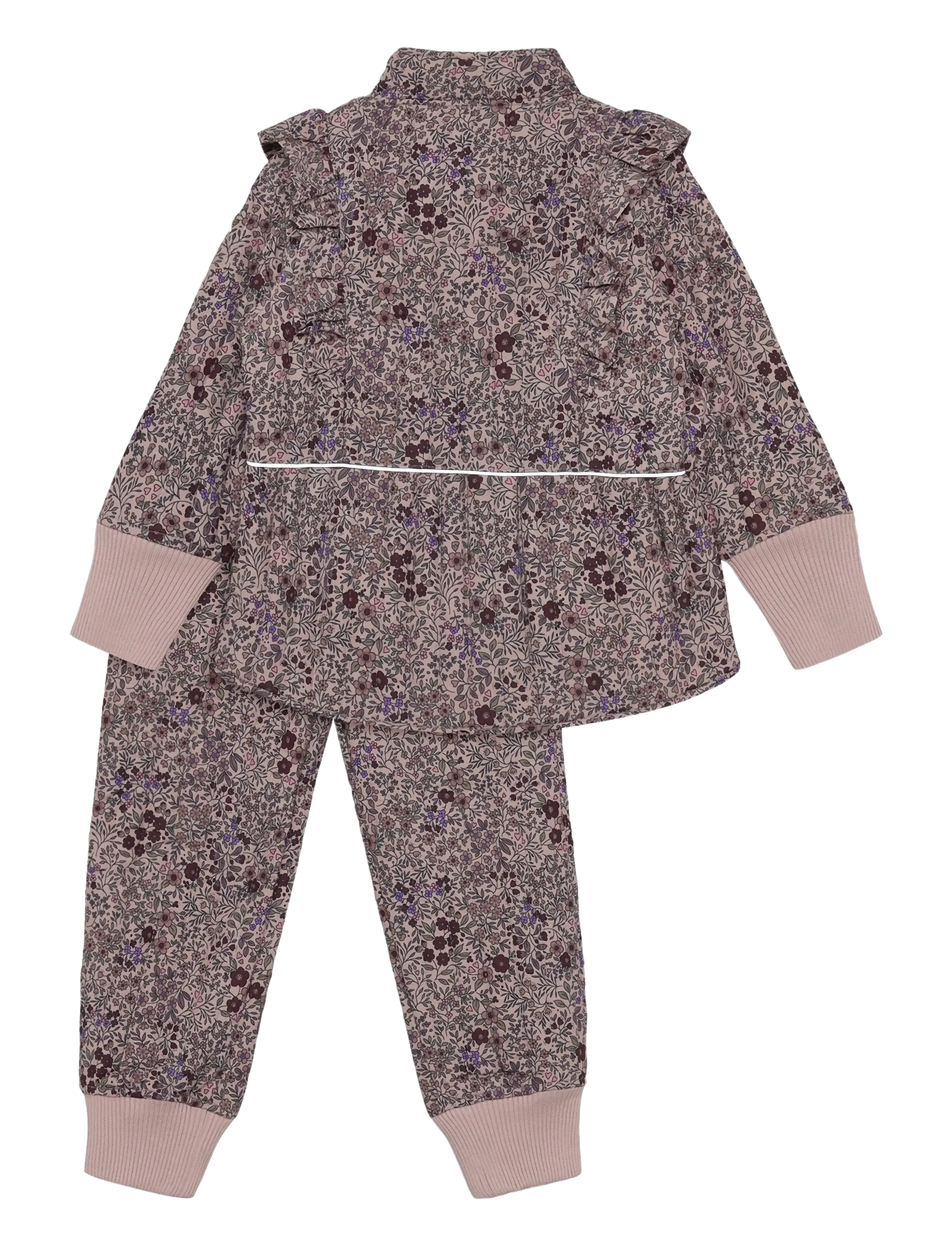 En Fant - Thermal Set, AOP - aluskihina kantavad rõivakomplektid - adobe rose - 2
