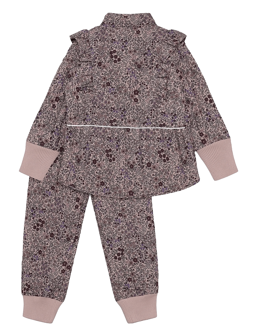 En Fant - Thermal Set, AOP - aluskihina kantavad rõivakomplektid - adobe rose - 2