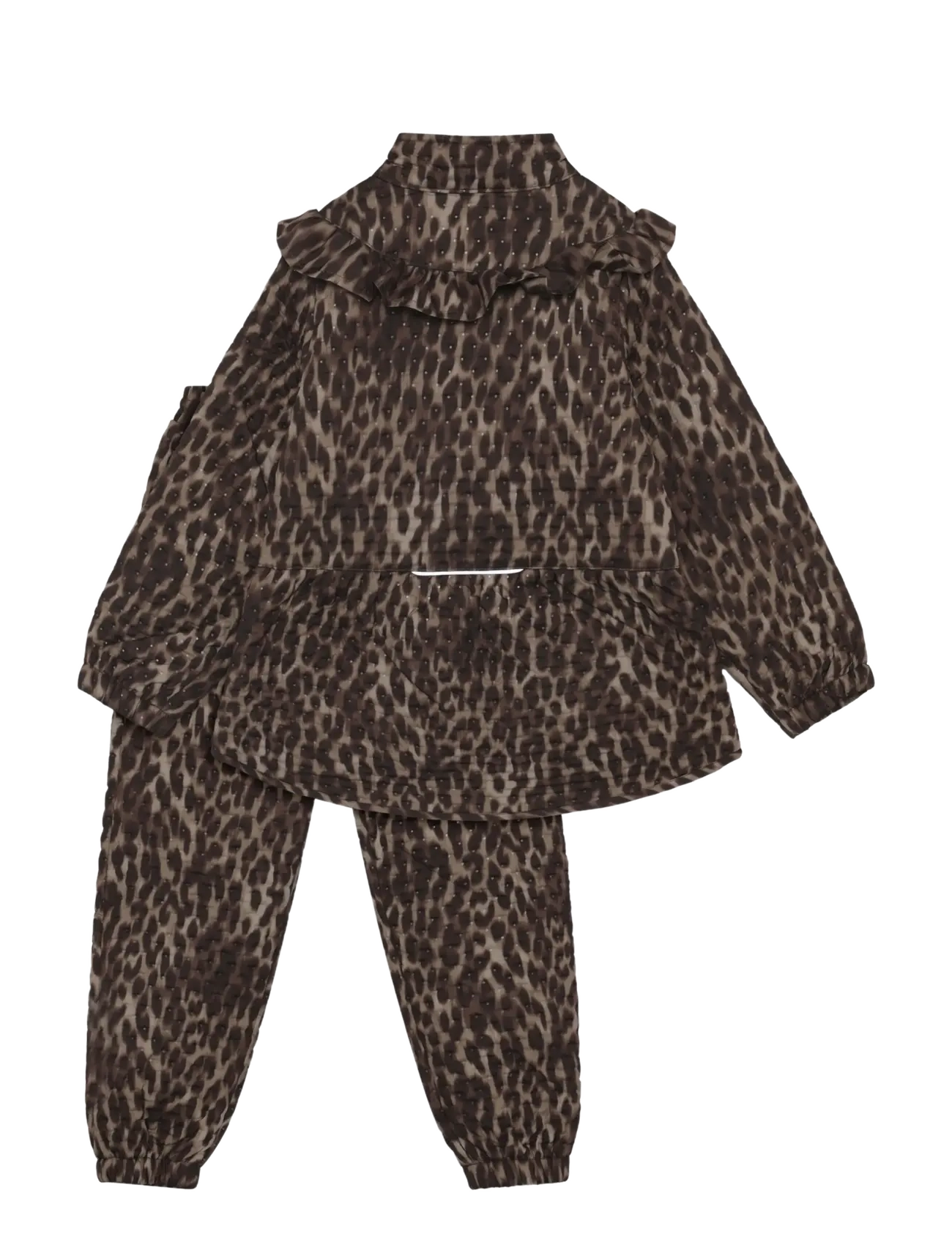 En Fant - Thermal Set W. Frills, AOP - pine bark - 2