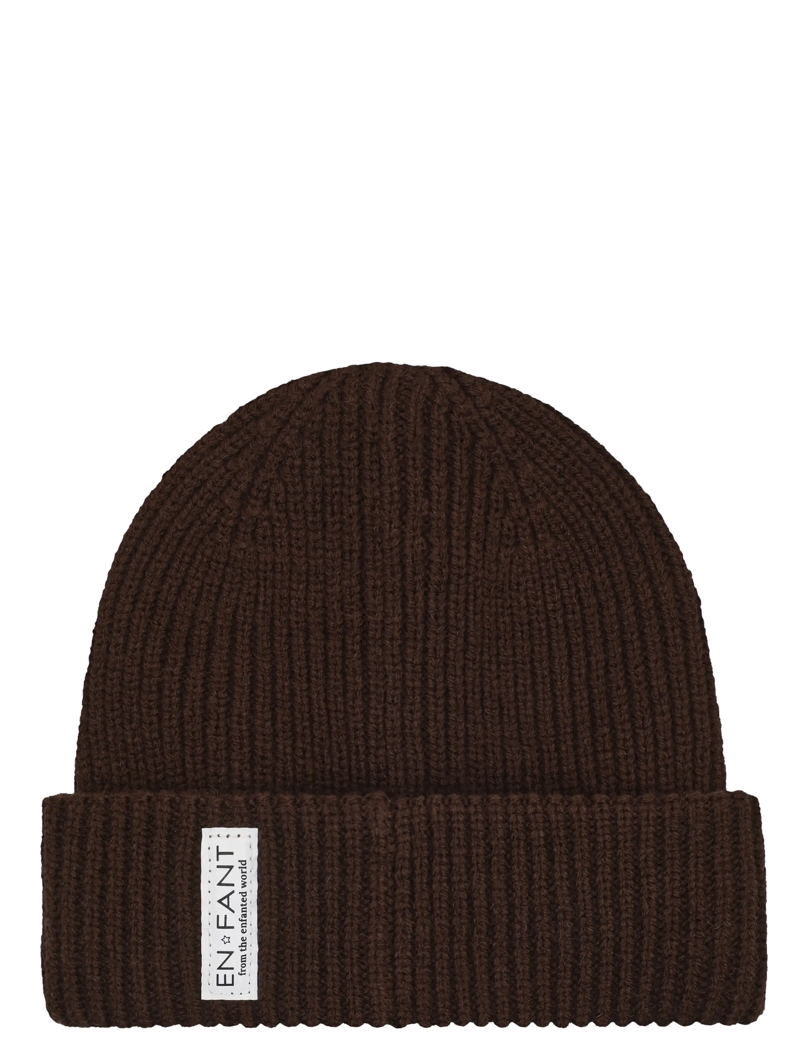 En Fant Beanie w. Lining - Beanies - COFFEE BEAN / brown