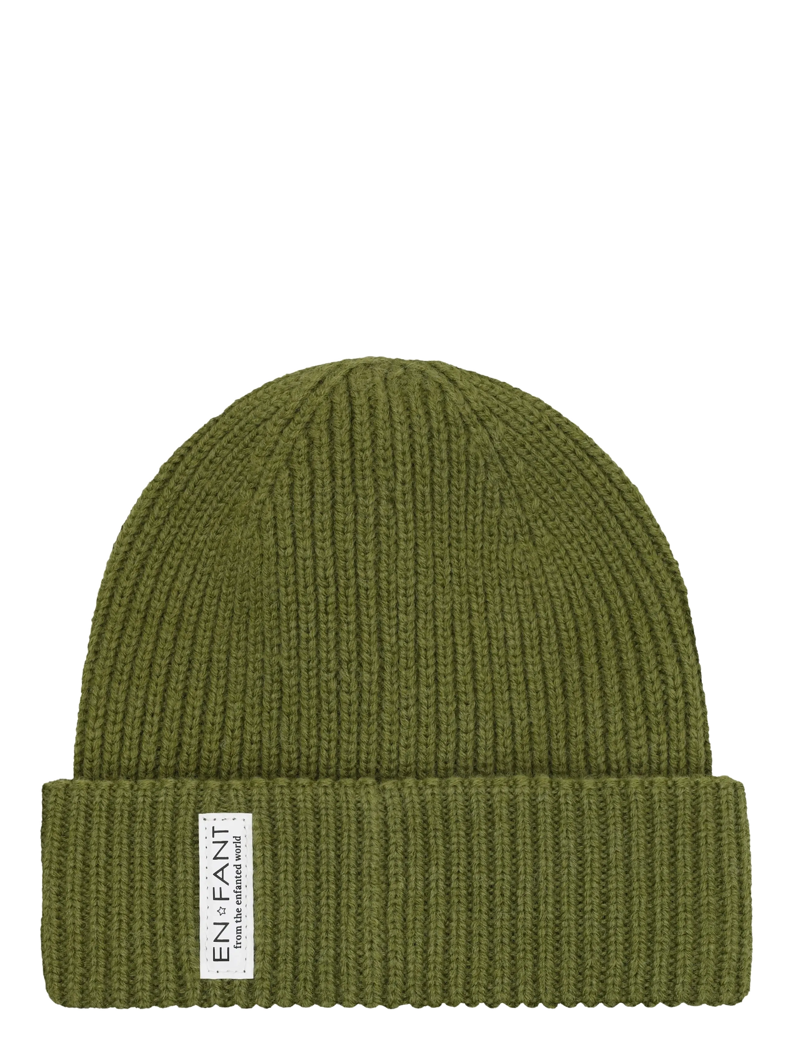 En Fant Beanie w. Lining - Beanies - MAYFLOWER / khaki/green