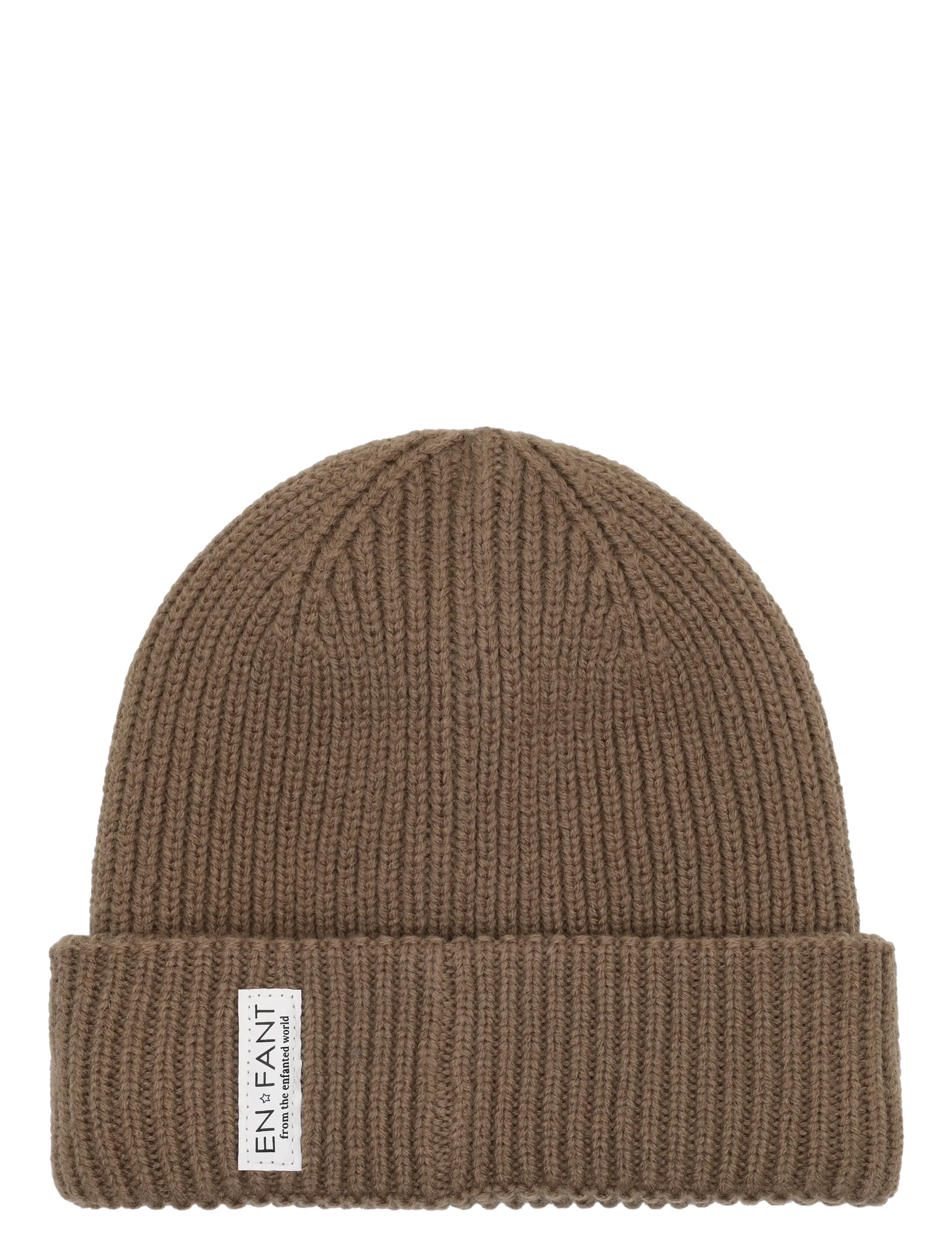 En Fant Beanie w. Lining - Beanies - PINE BARK / brown