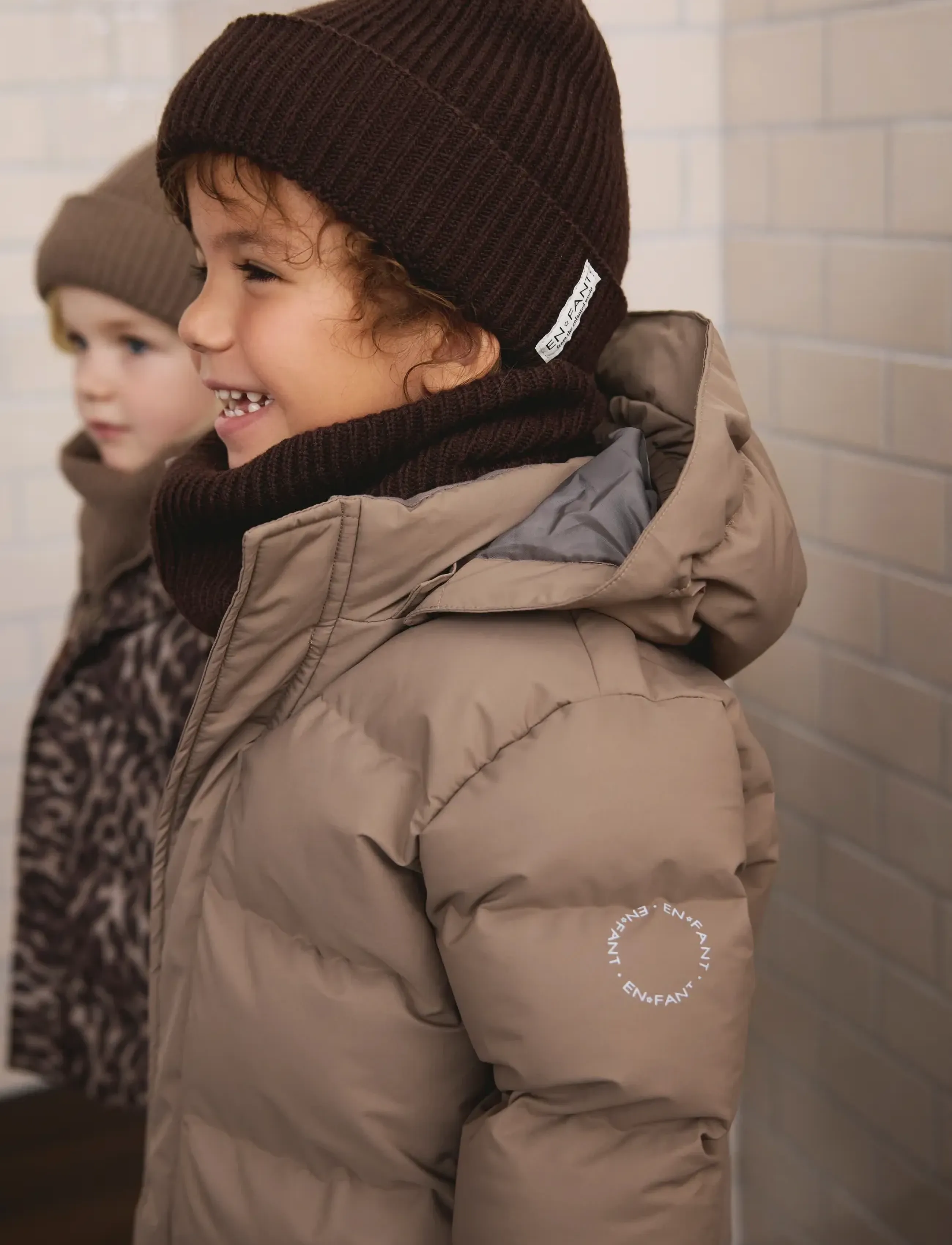 En Fant - Beanie w. Lining - wintermützen - pine bark - 4
