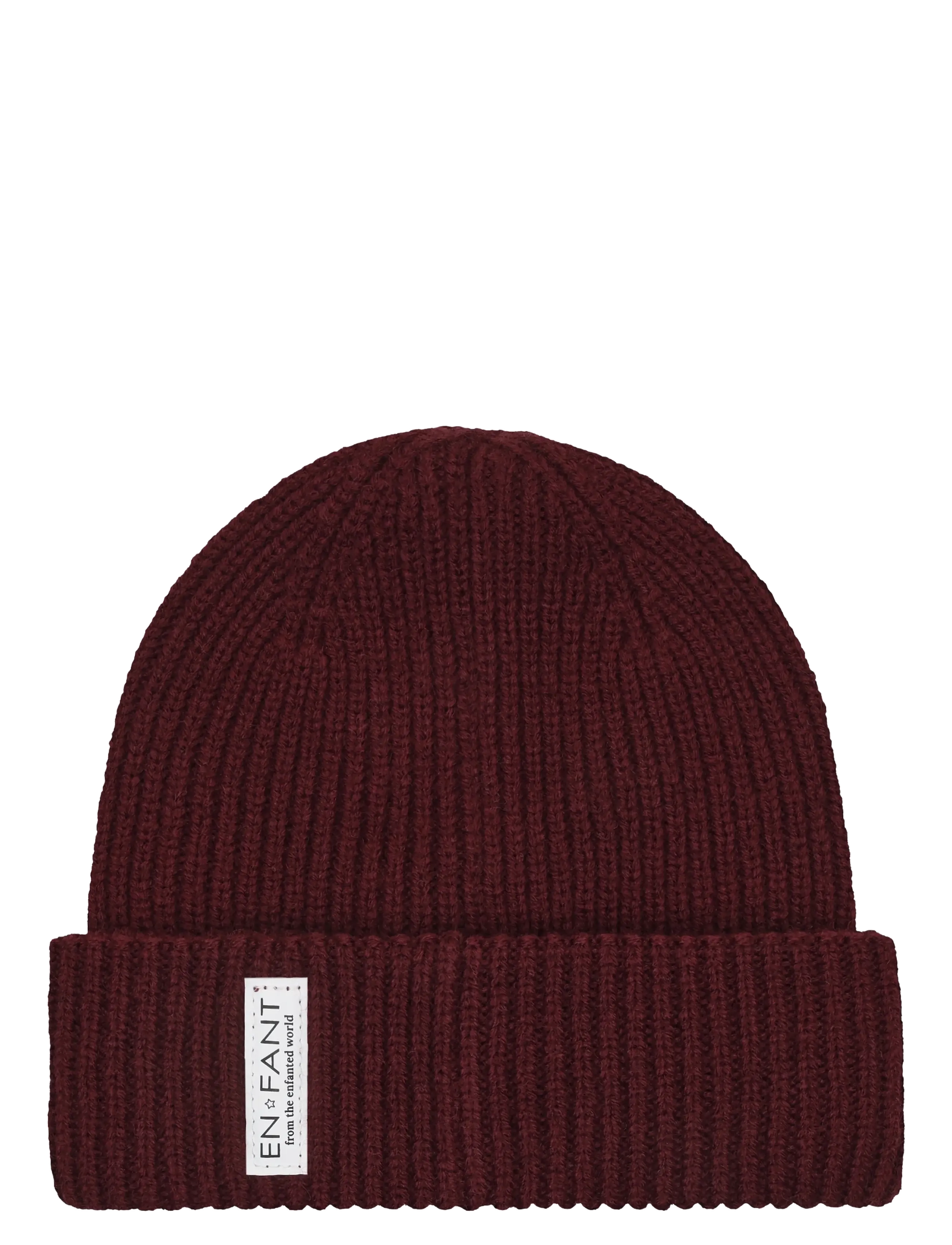 En Fant Beanie w. Lining - Beanies - PORT ROYALE / burgundy