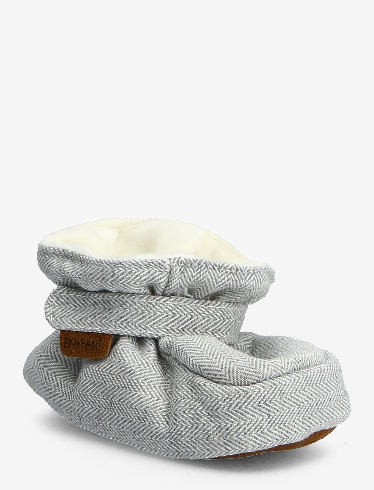 En Fant - Baby Slippers - najniższe ceny - grey melange - 0