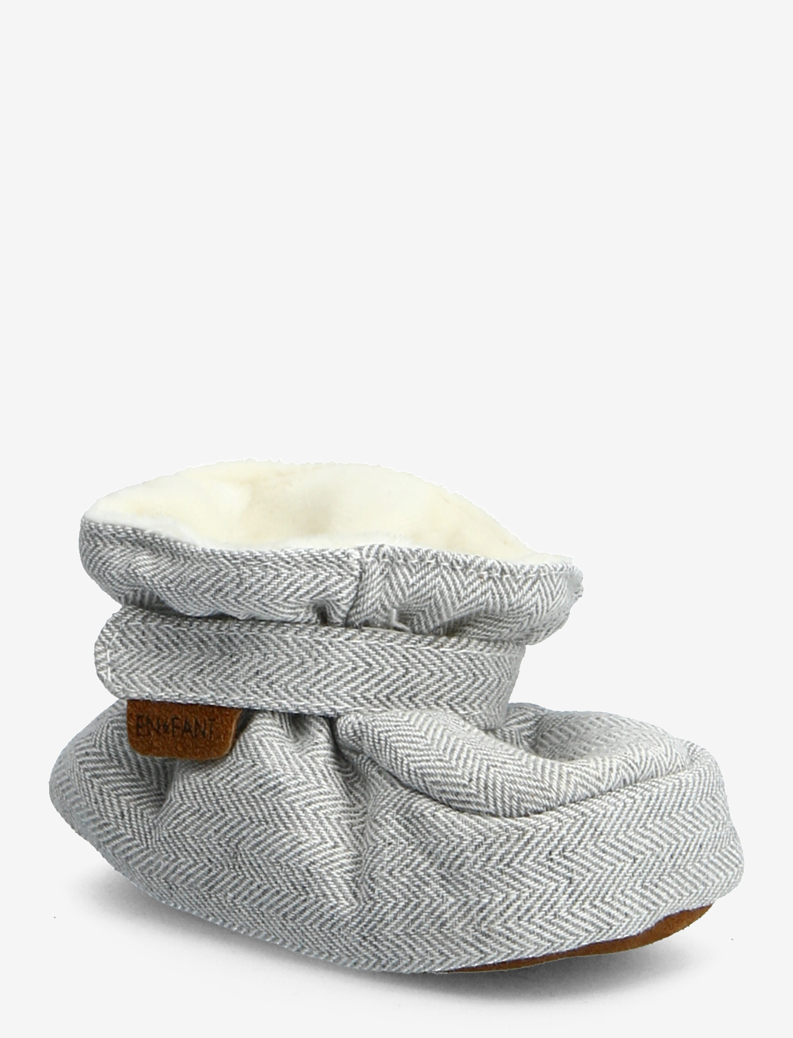 En Fant Baby Slippers - Skor - GREY MELANGE / blue