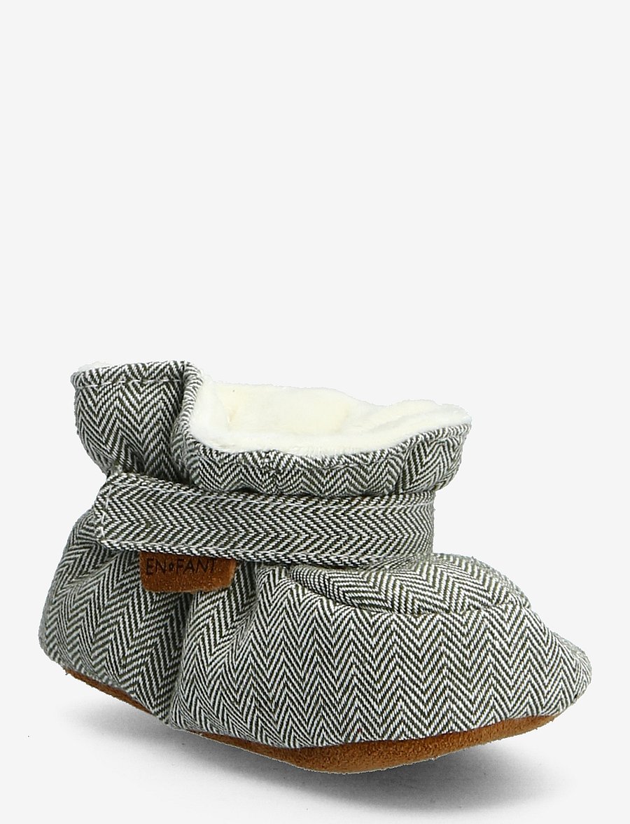 En Fant - Baby Slippers - baby tossor - olive thyme - 0