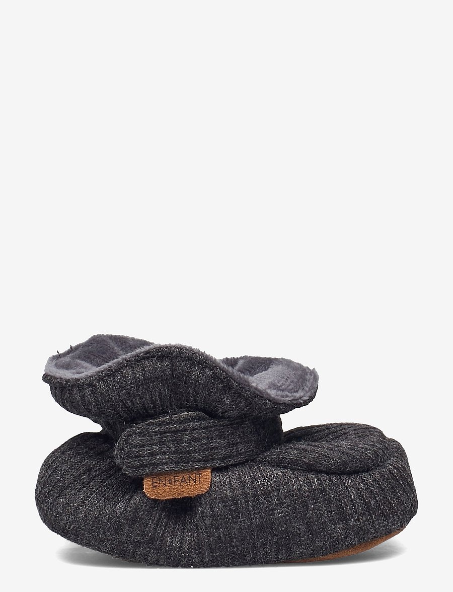 En Fant - Baby Slippers - baby-schuhe - dark grey melange - 1