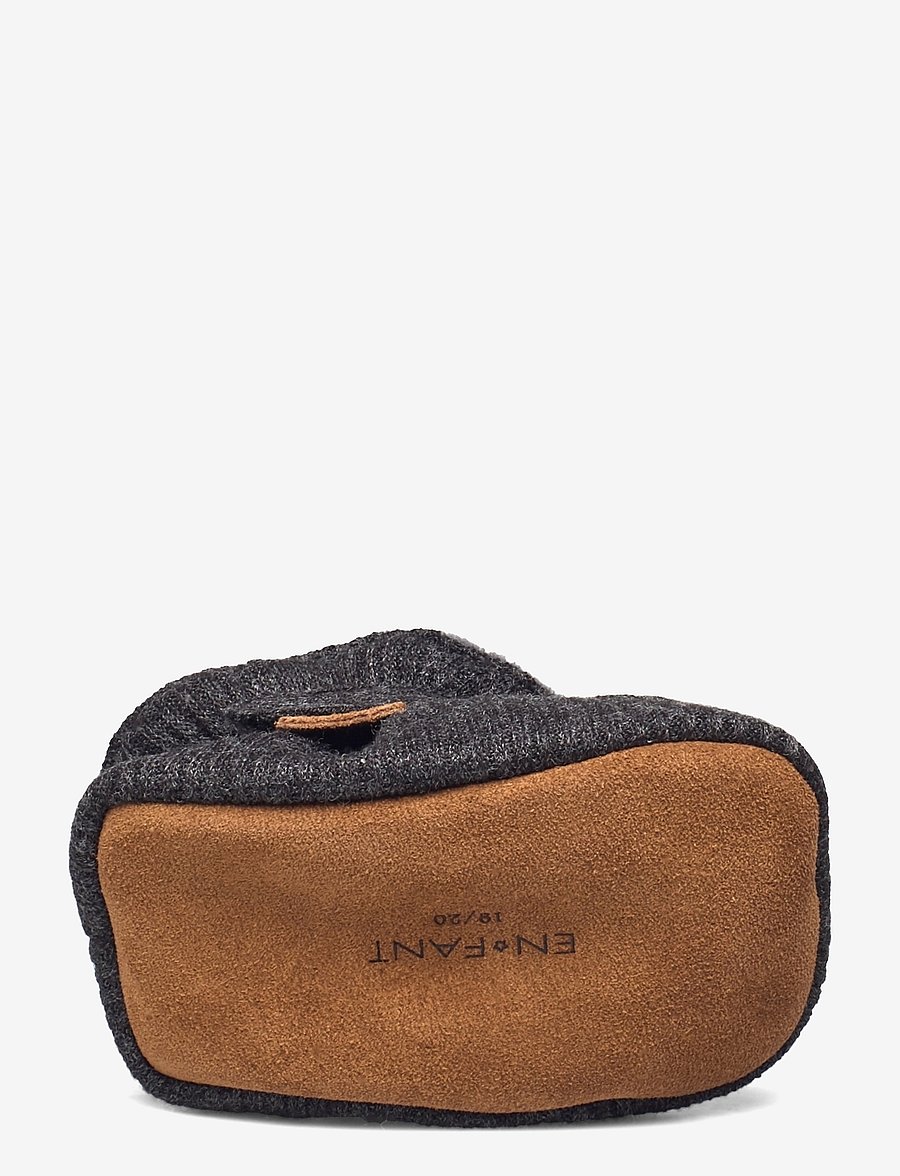 En Fant - Baby Slippers - baby-schuhe - dark grey melange - 4