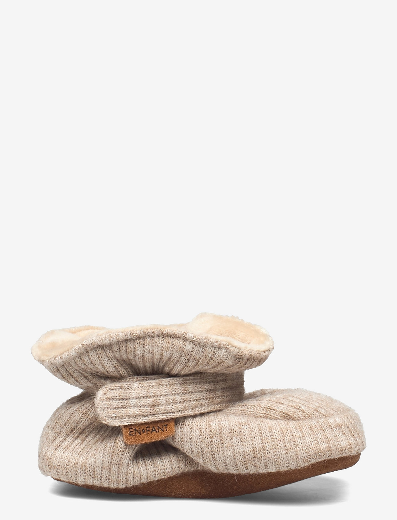 En Fant - Baby Slippers - babystrikstøvler - humus melange - 1