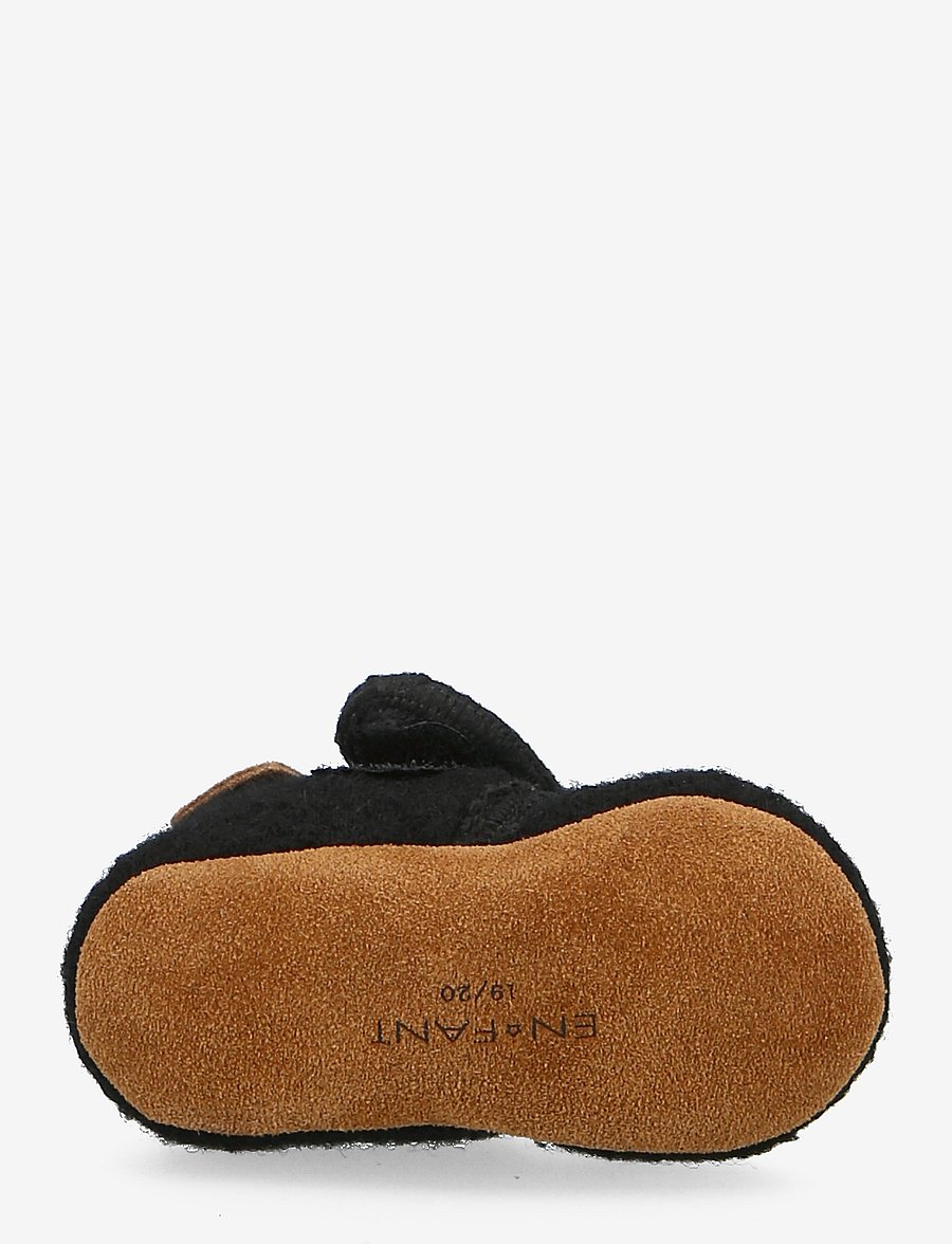 En Fant - Baby Wool slippers - hausschuhe - black - 4