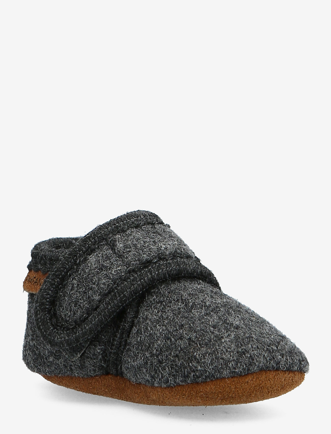 En Fant - Baby Wool slippers - hjemmesko - dark grey melange - 0