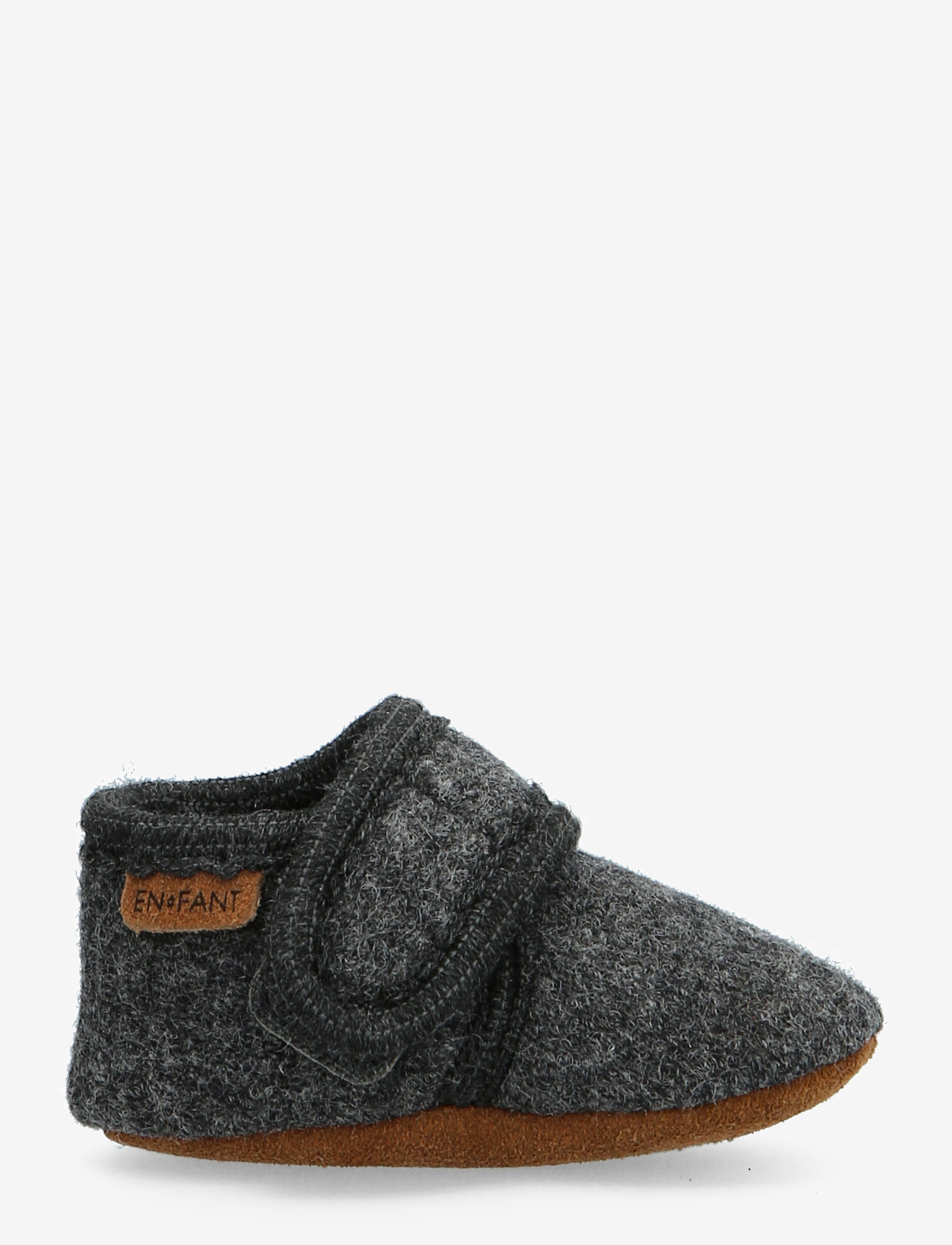 En Fant - Baby Wool slippers - hjemmesko - dark grey melange - 1