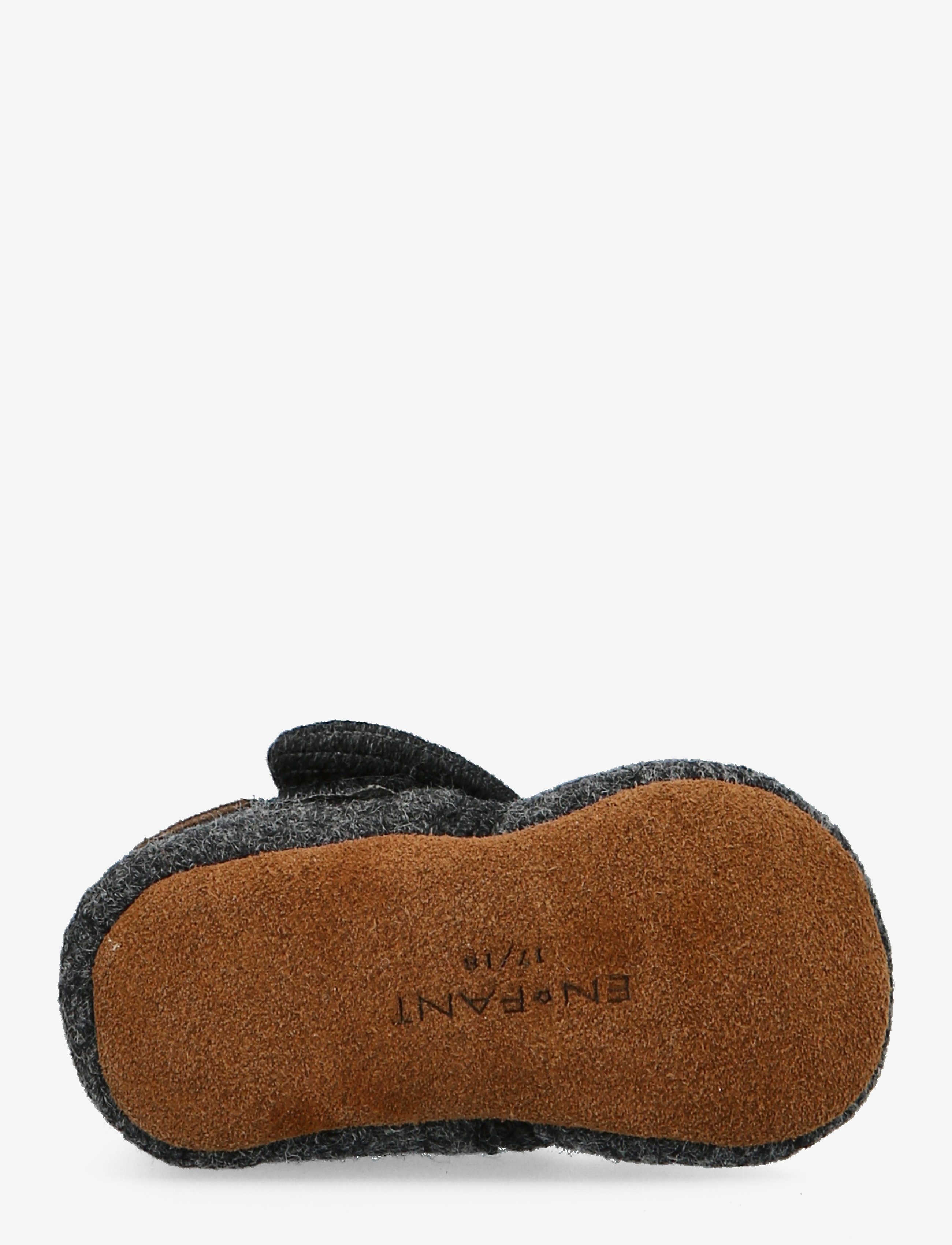 En Fant - Baby Wool slippers - hjemmesko - dark grey melange - 4