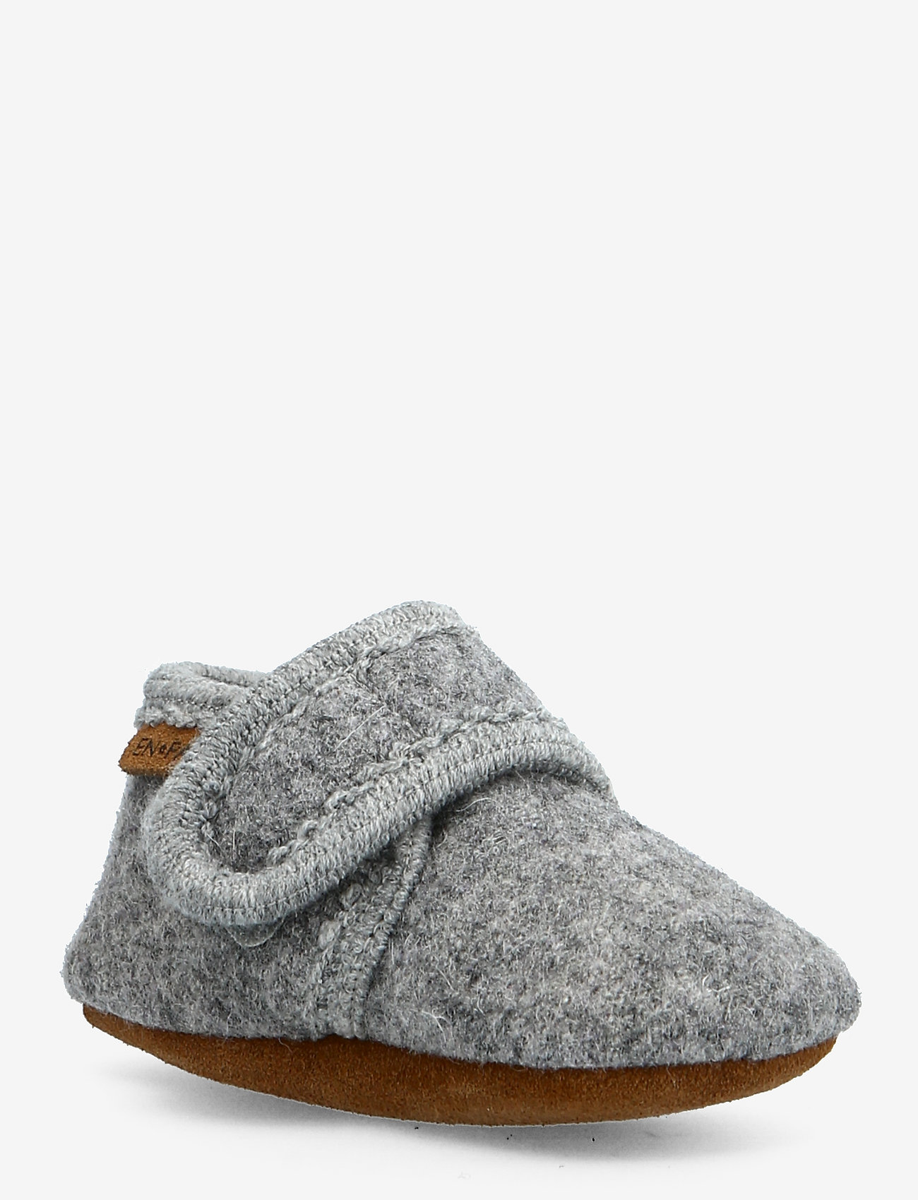 En Fant - Baby Wool slippers - inneskor - grey melange - 0