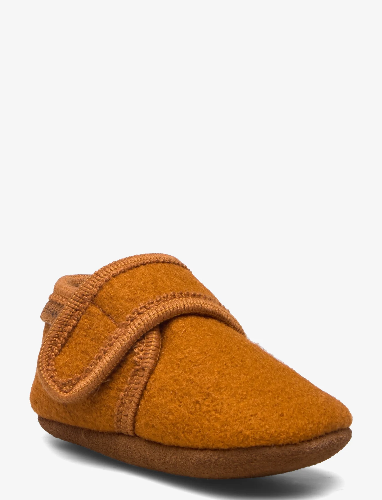 En Fant - Baby Wool slippers - lägsta priserna - leather brown - 0
