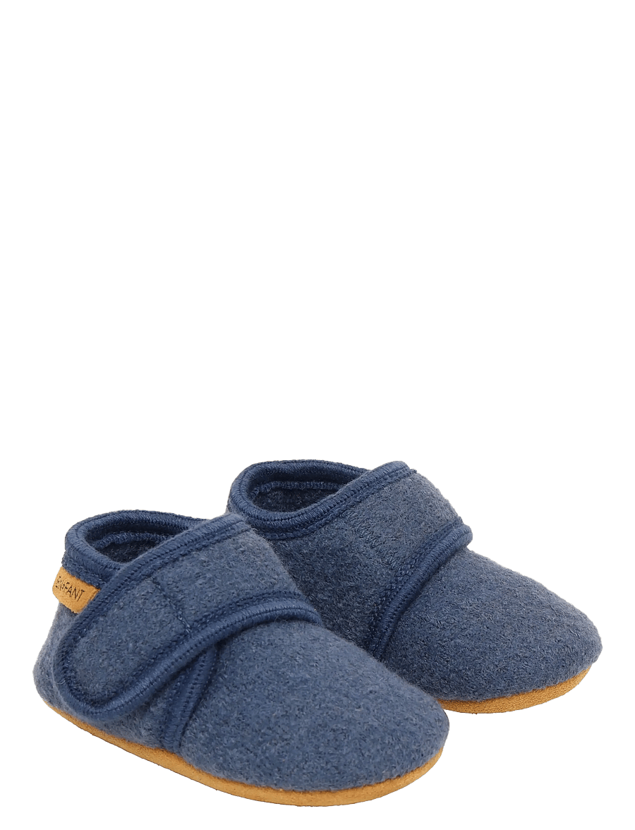 En Fant - Baby Wool slippers - hjemmesko - vintage indigo - 0