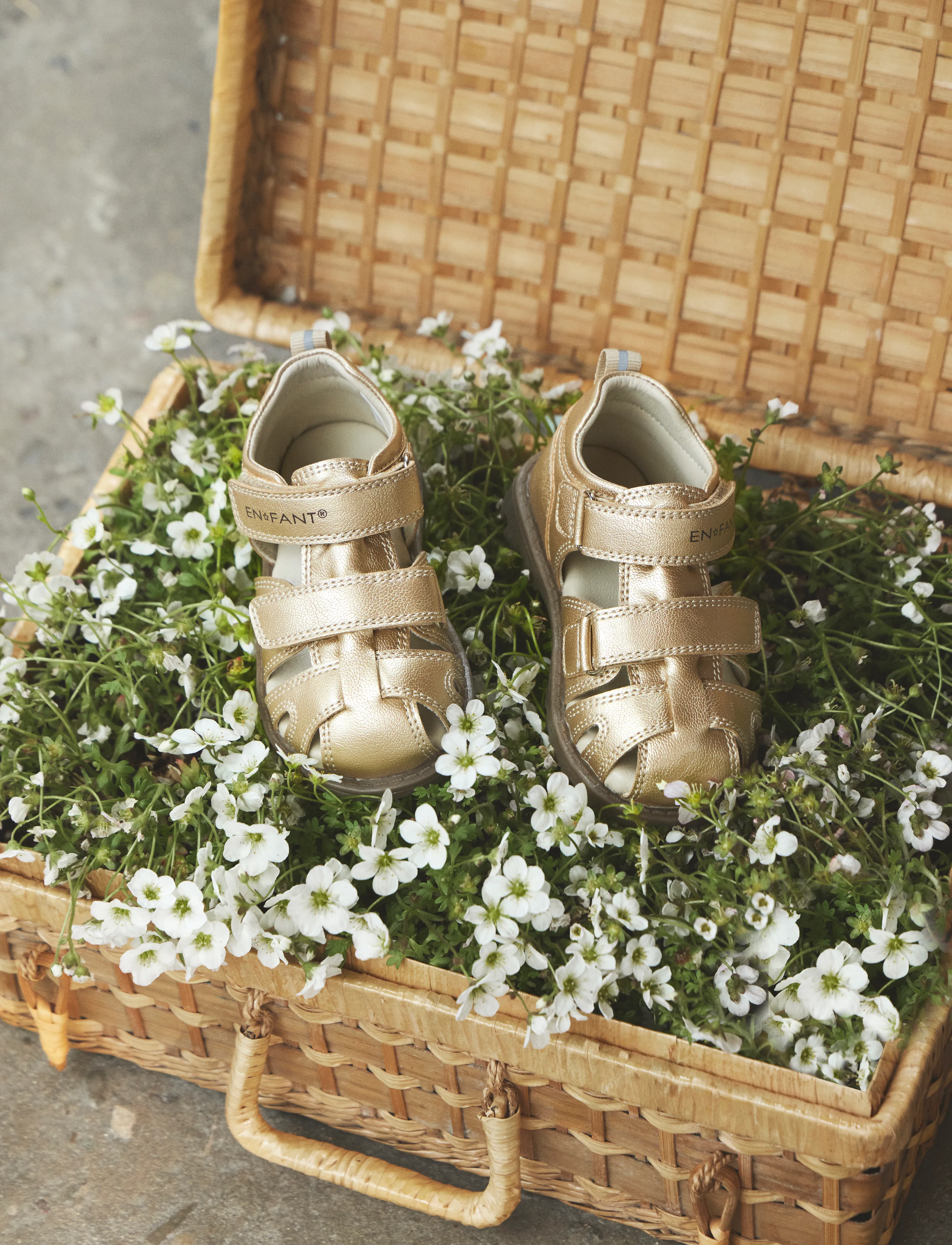 En Fant - Sandal Velcro - champagne beige - 0