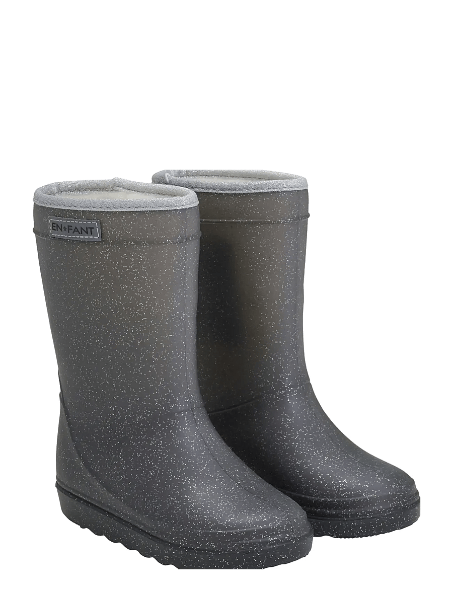 En Fant - Thermo Boots Glitter - gummistøvler med for - ebony - 1