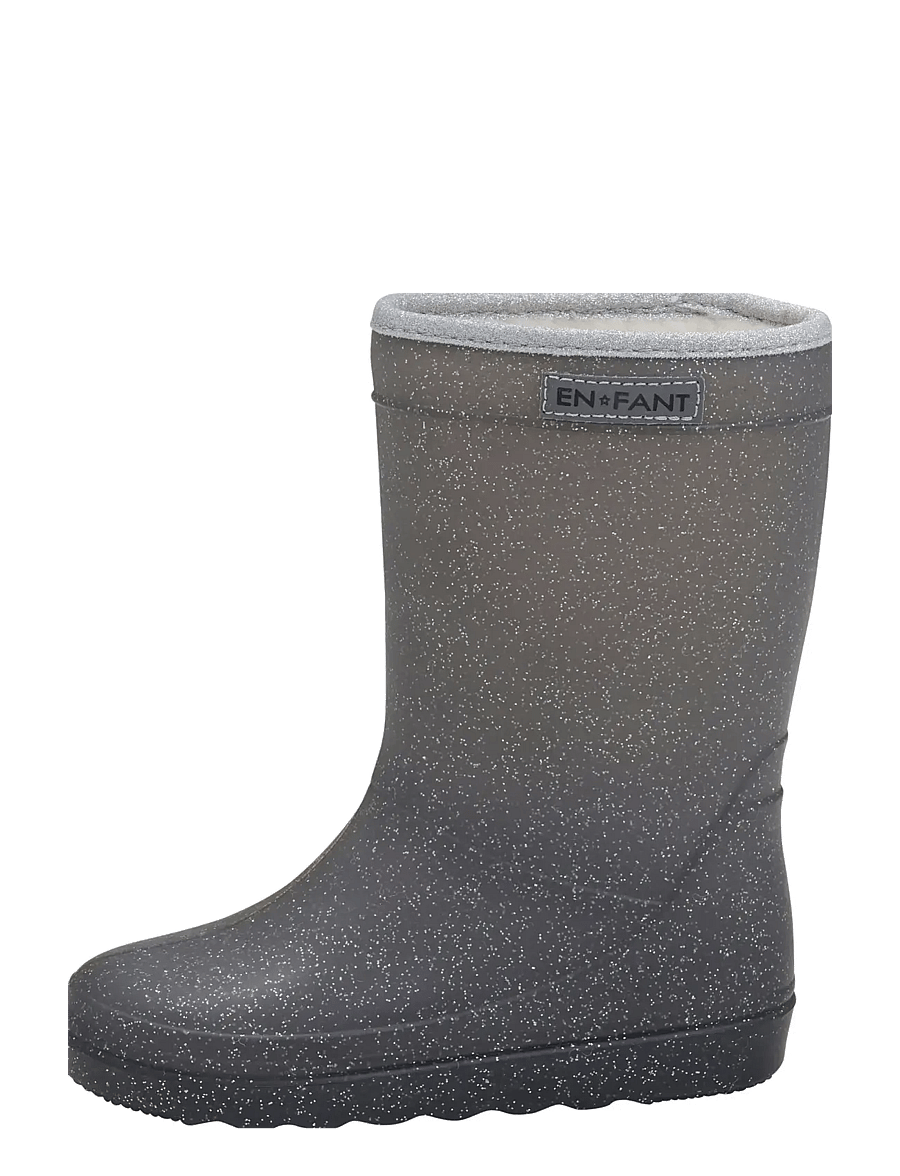 En Fant - Thermo Boots Glitter - gummistøvler med for - ebony - 2