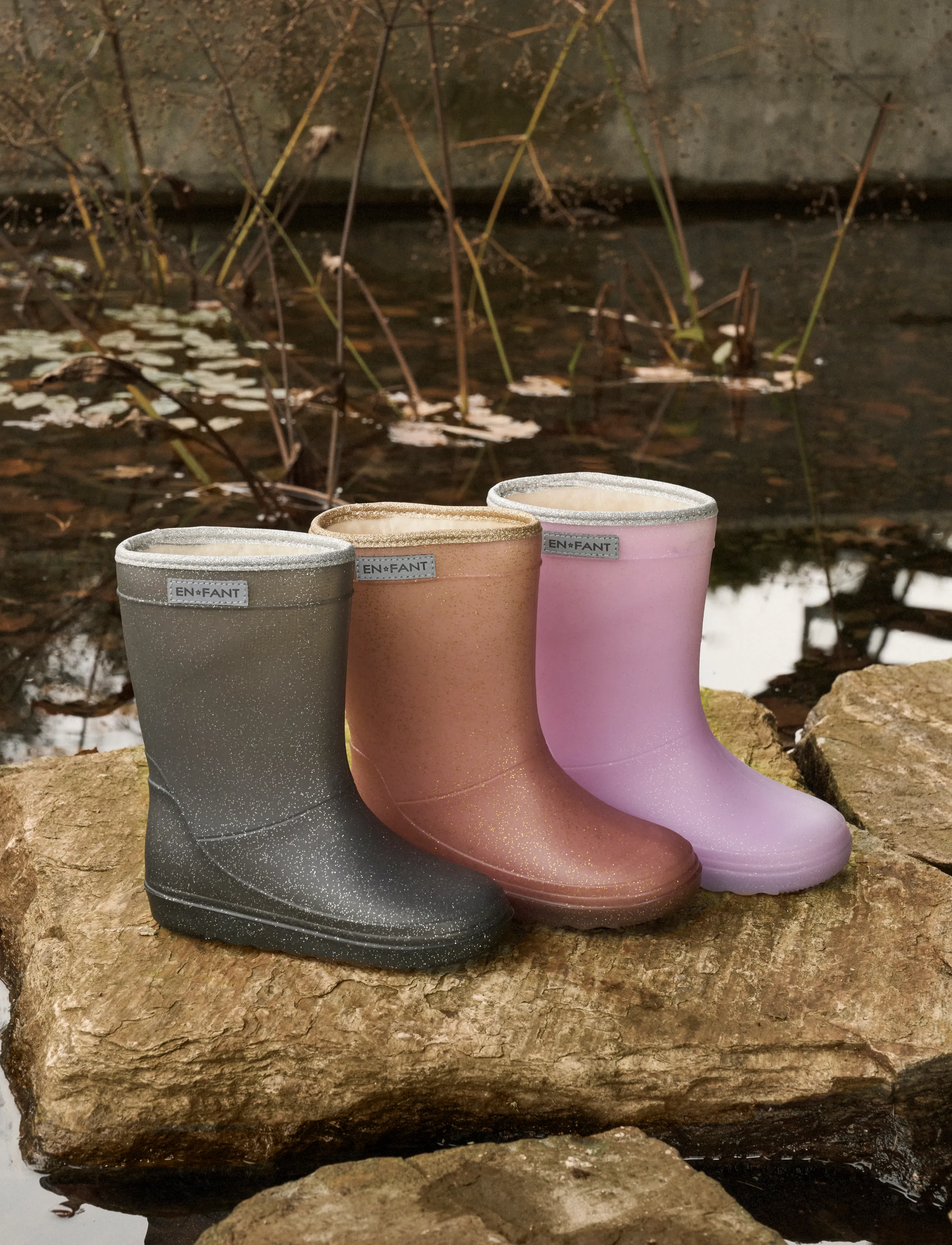 En Fant Thermo Boots Glitter, 26, Rubberboots, Schwarz - High Kinder