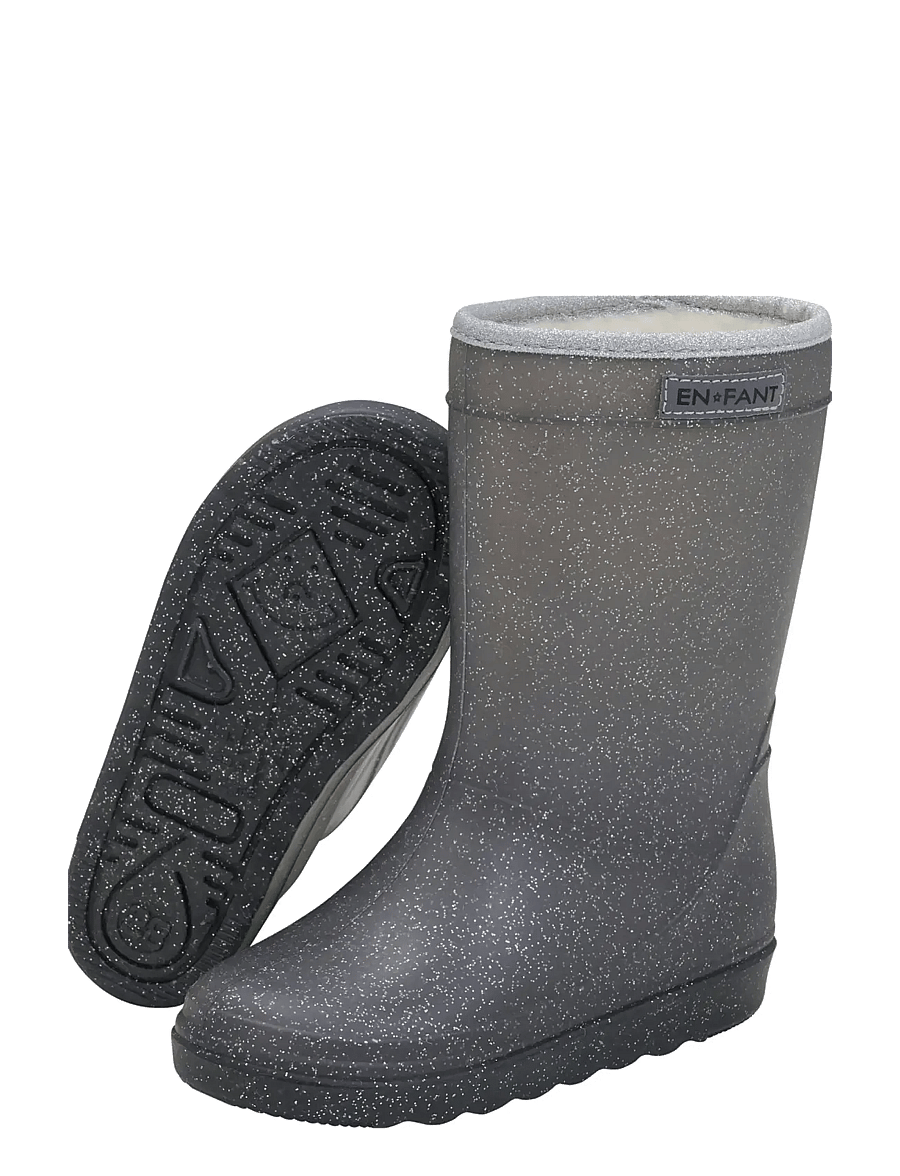 En Fant - Thermo Boots Glitter - gummistøvler med for - ebony - 3