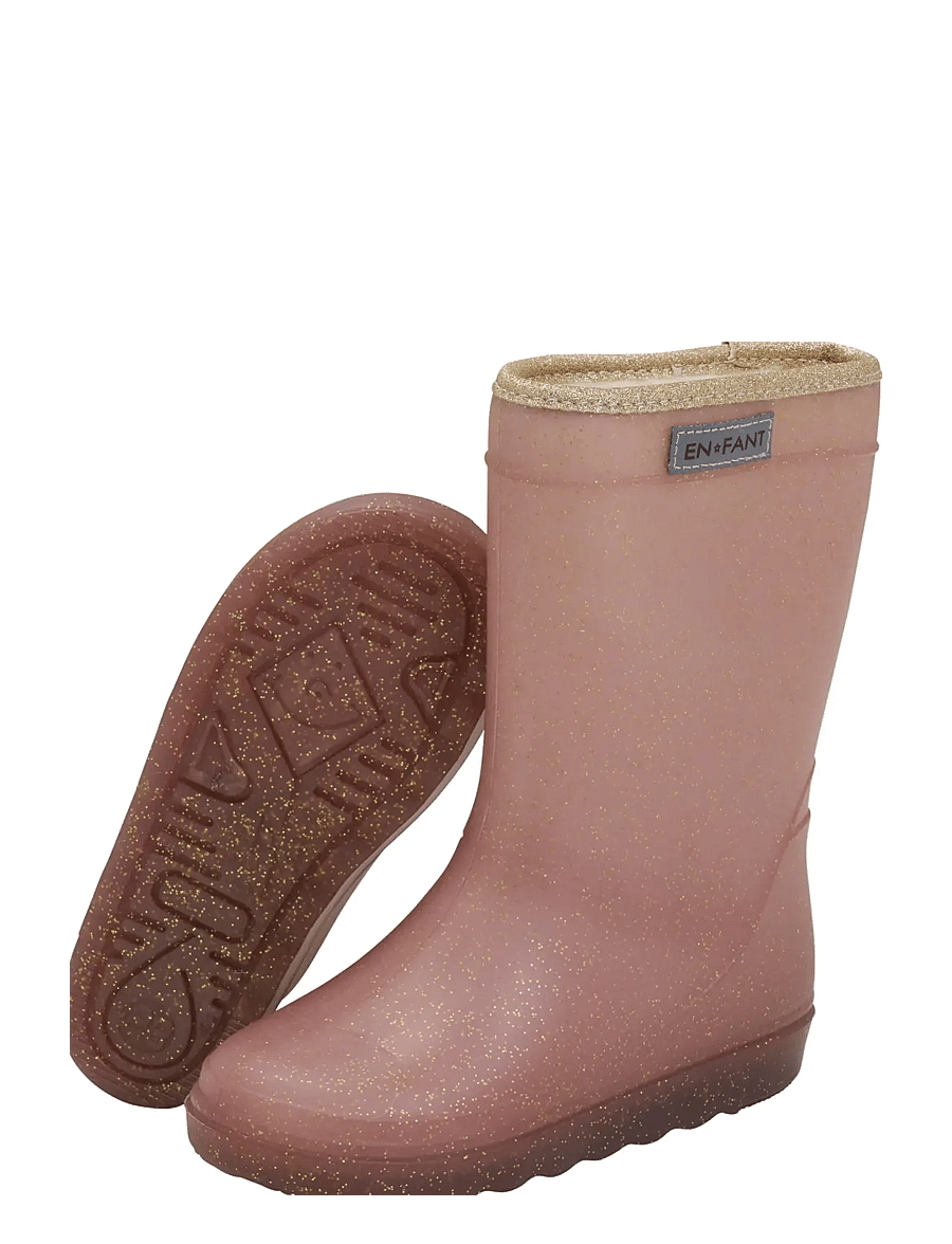 En Fant - Thermo Boots Glitter - lined rubberboots - rose taupe - 3