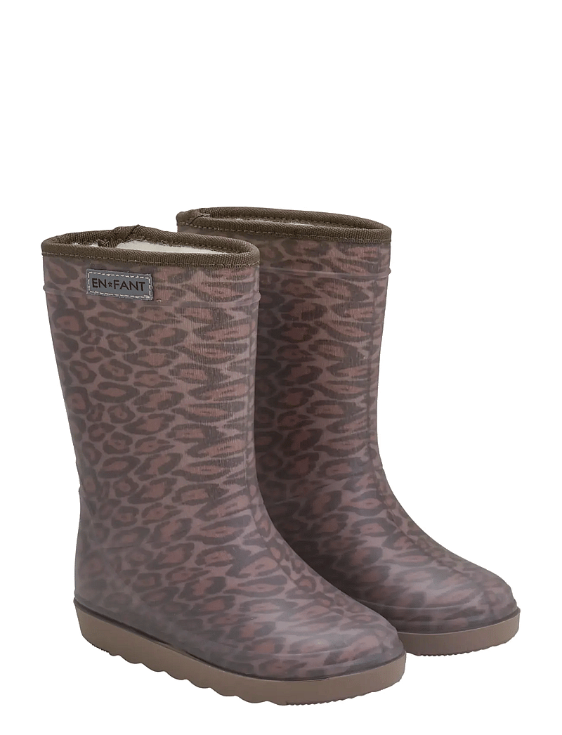 En Fant - Thermo Boots Print - lined rubberboots - pine bark - 1