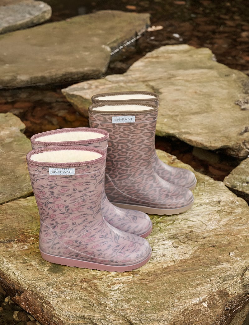 En Fant - Thermo Boots Print - lined rubberboots - pine bark - 0