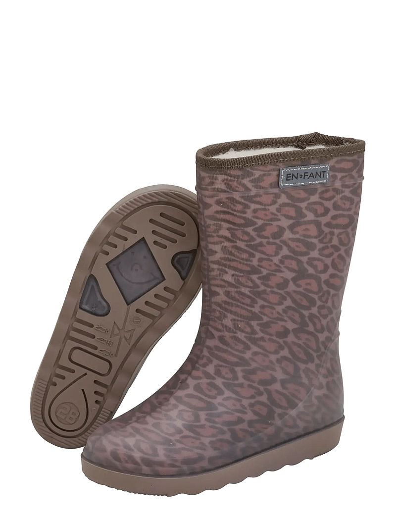 En Fant - Thermo Boots Print - lined rubberboots - pine bark - 3