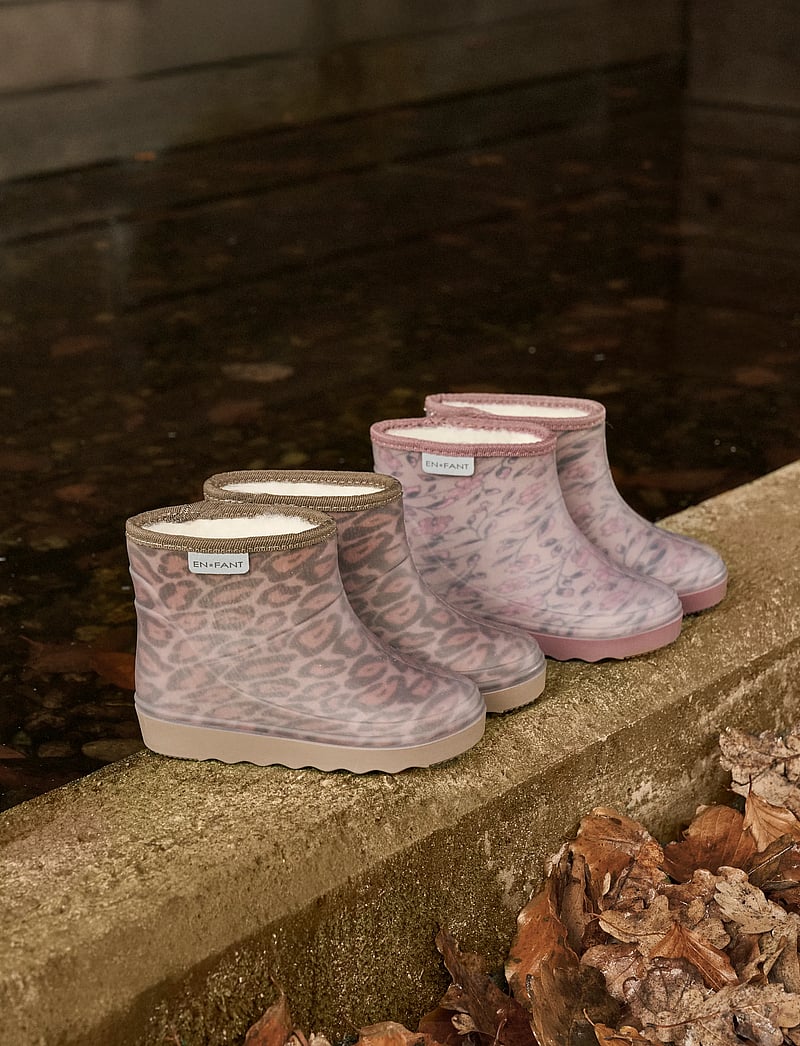 En Fant - Thermo Boots Short Print - rubberlaarzen met voering - pine bark - 0