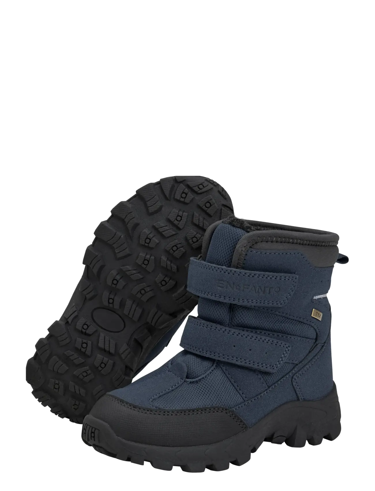 En Fant - Boots Velcro TEX - vinterstövlar - ebony - 3