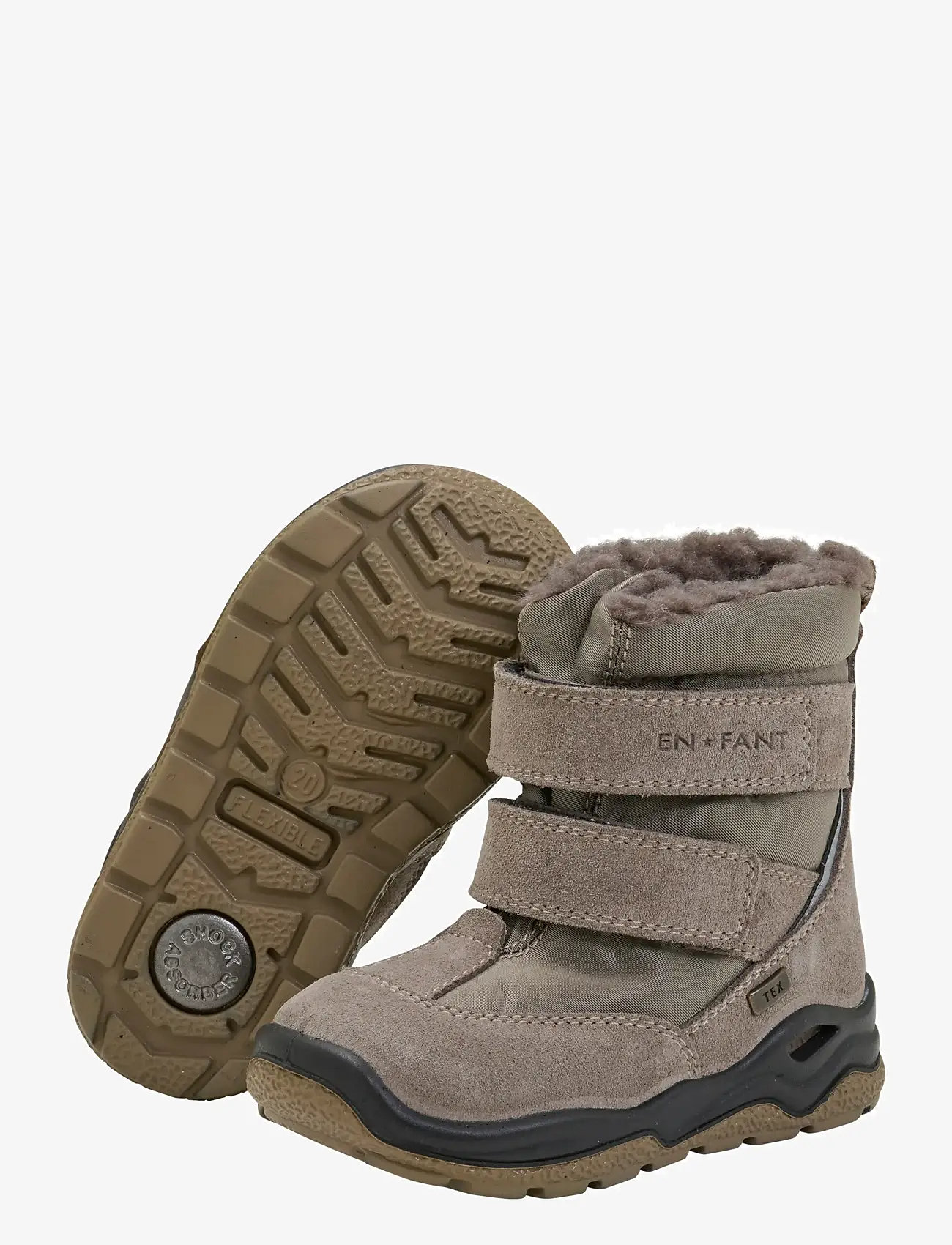 En Fant - Boots Lightweight TEX Velcro - vinterstövlar - pine bark - 3