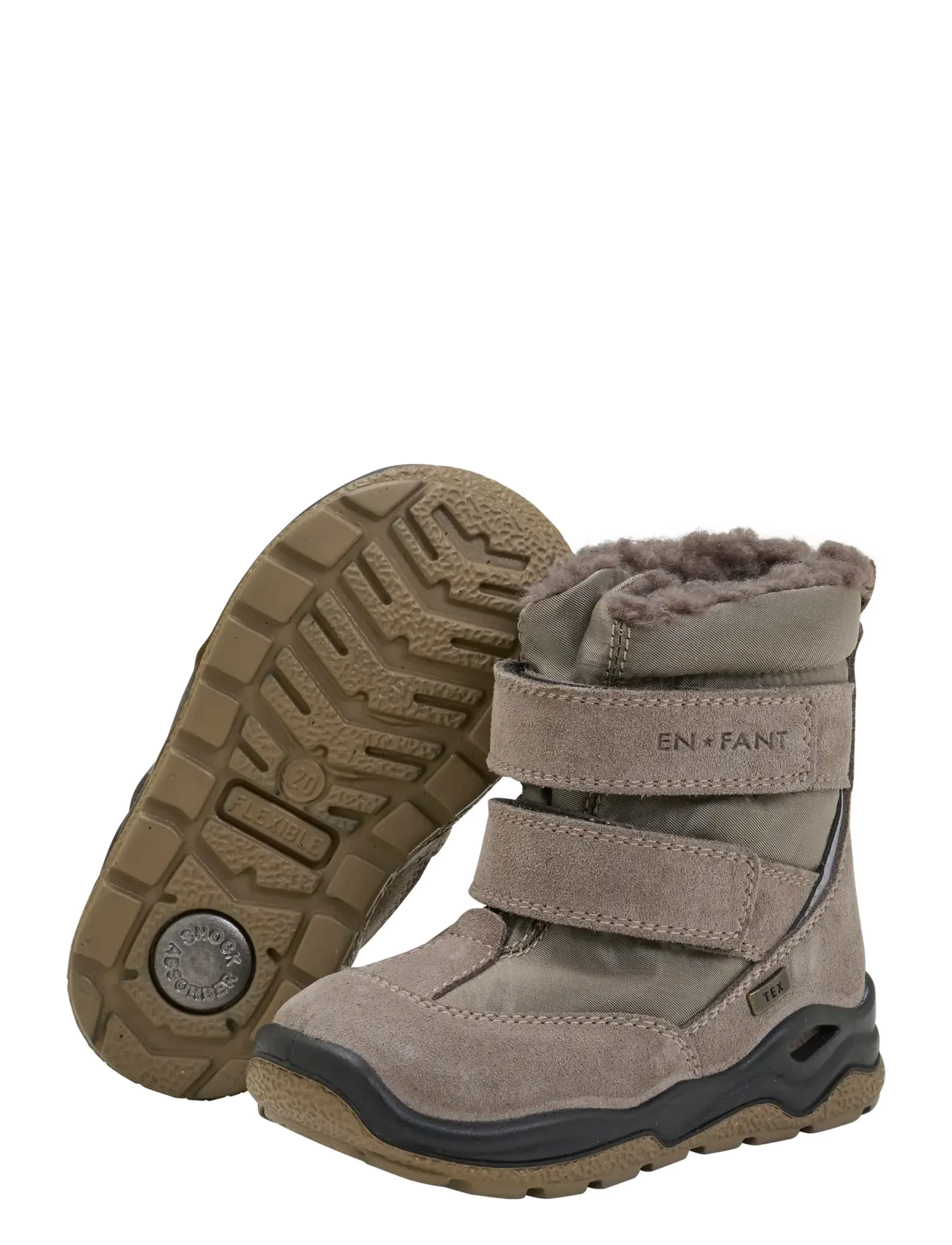 En Fant - Boots Lightweight TEX Velcro - vinterstövlar - pine bark - 3