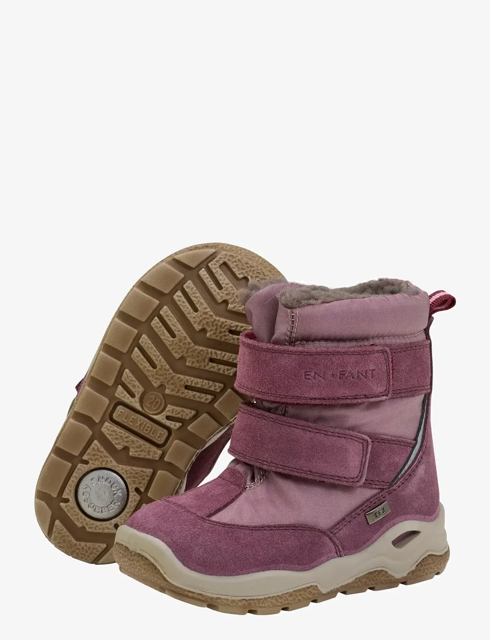 En Fant - Boots Lightweight TEX Velcro - vintersko - rose taupe - 3