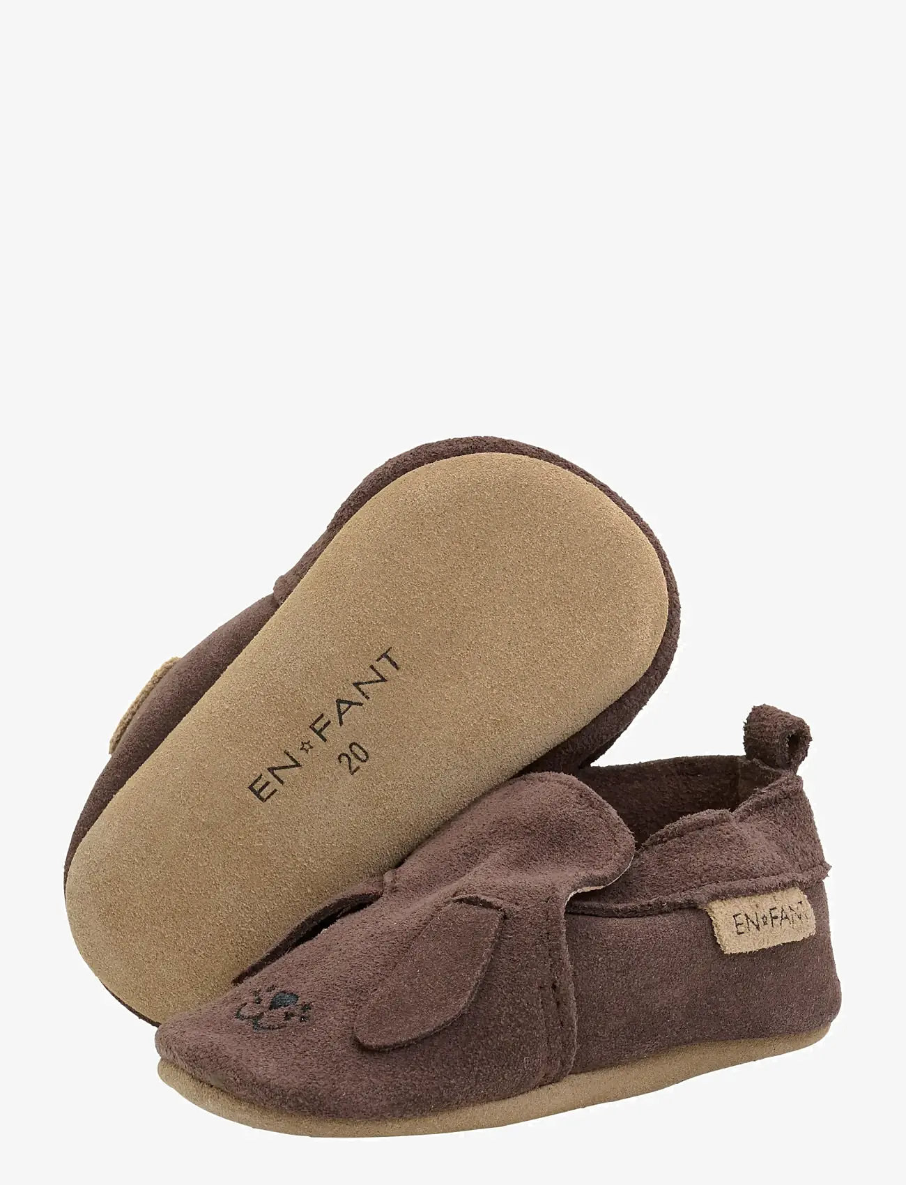 En Fant - Slippers Suede Animal - sussid - chocolate brown - 2