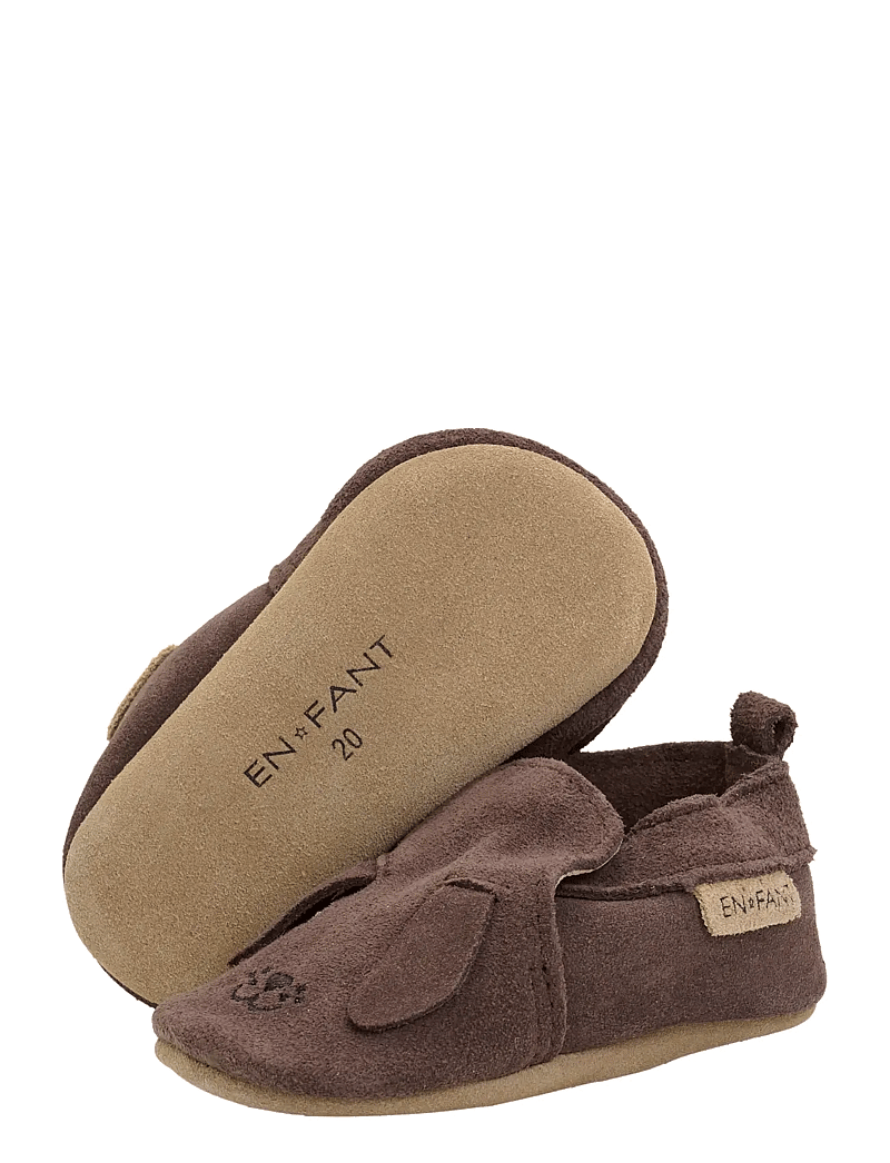 En Fant - Slippers Suede Animal - sussid - chocolate brown - 2