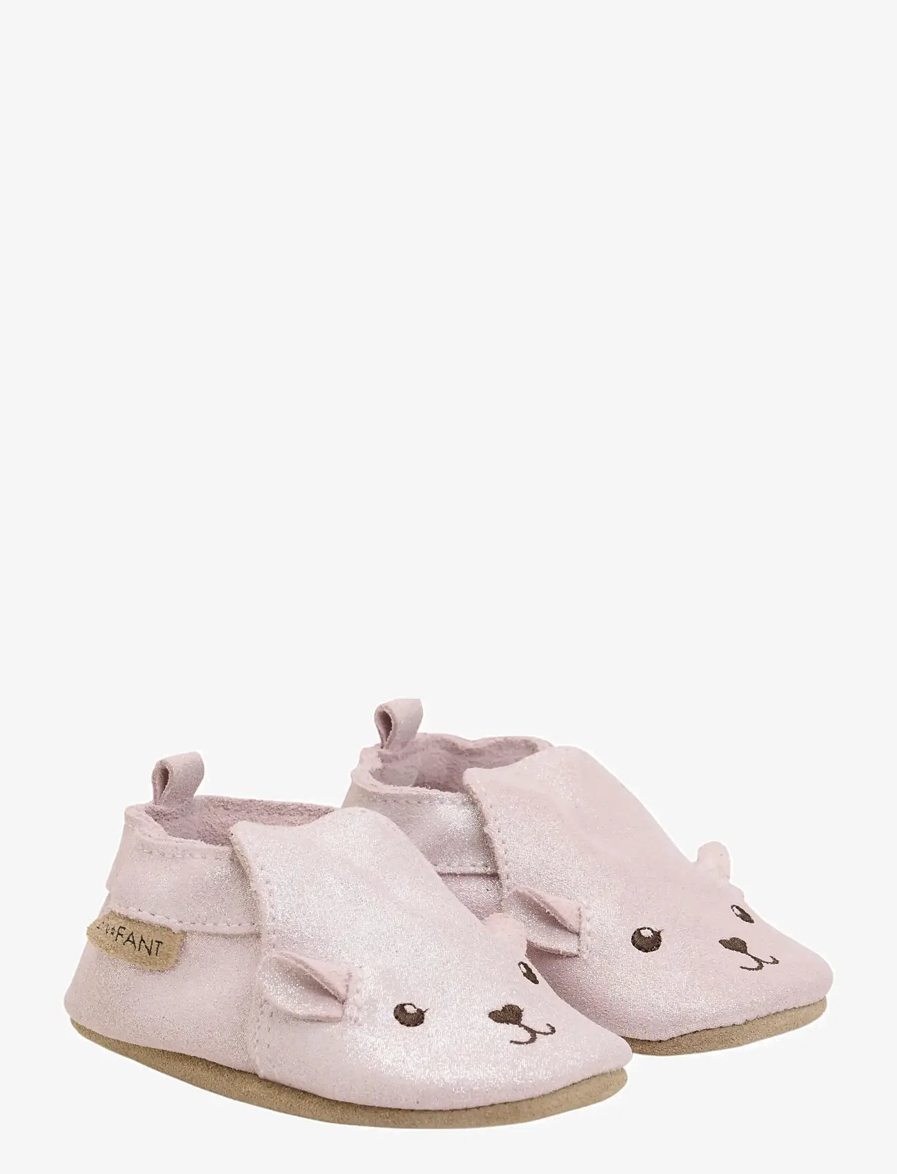 En Fant - Slippers Suede Animal - sussid - misty rose glitter - 0