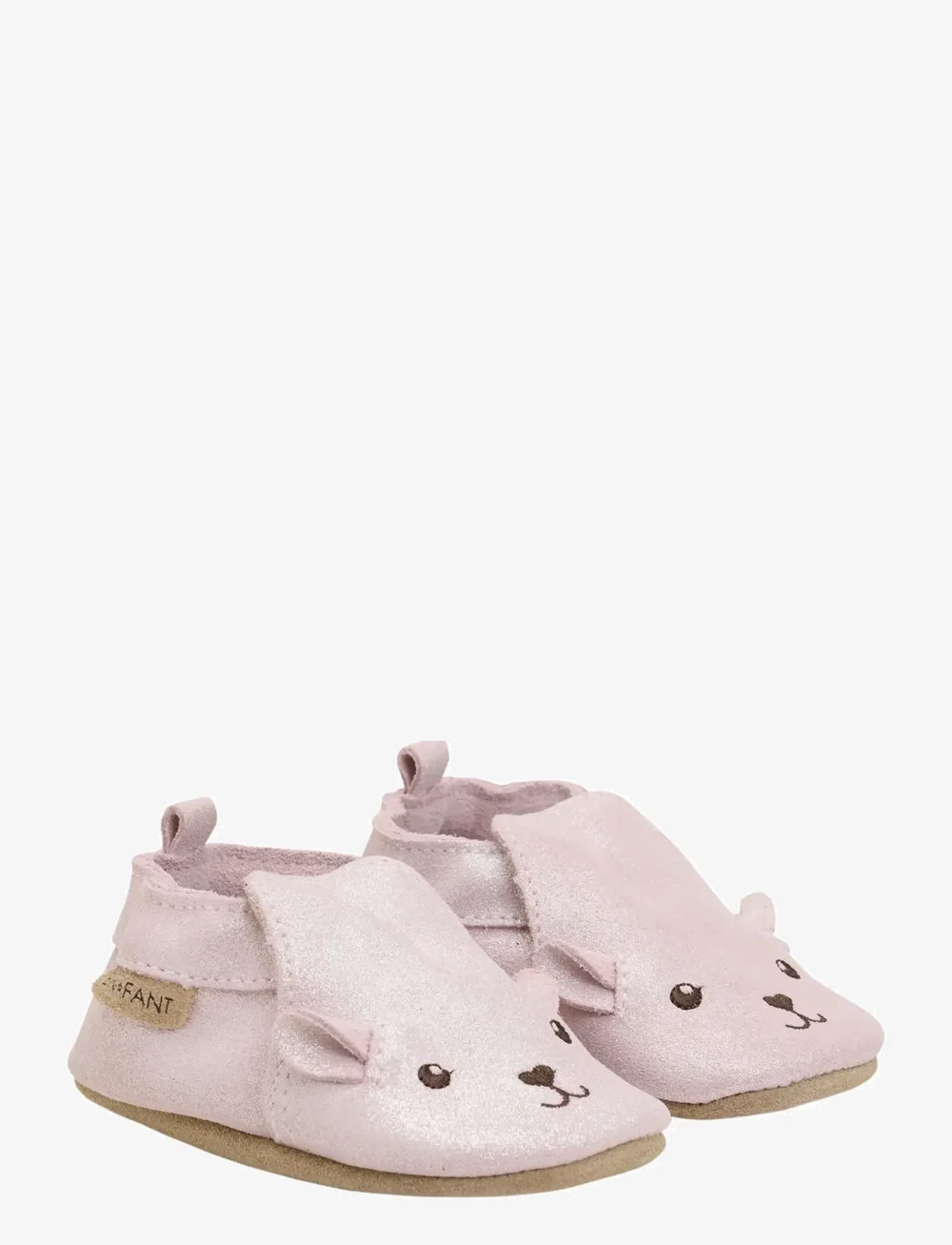 En Fant - Slippers Suede Animal - inneskor - misty rose glitter - 0